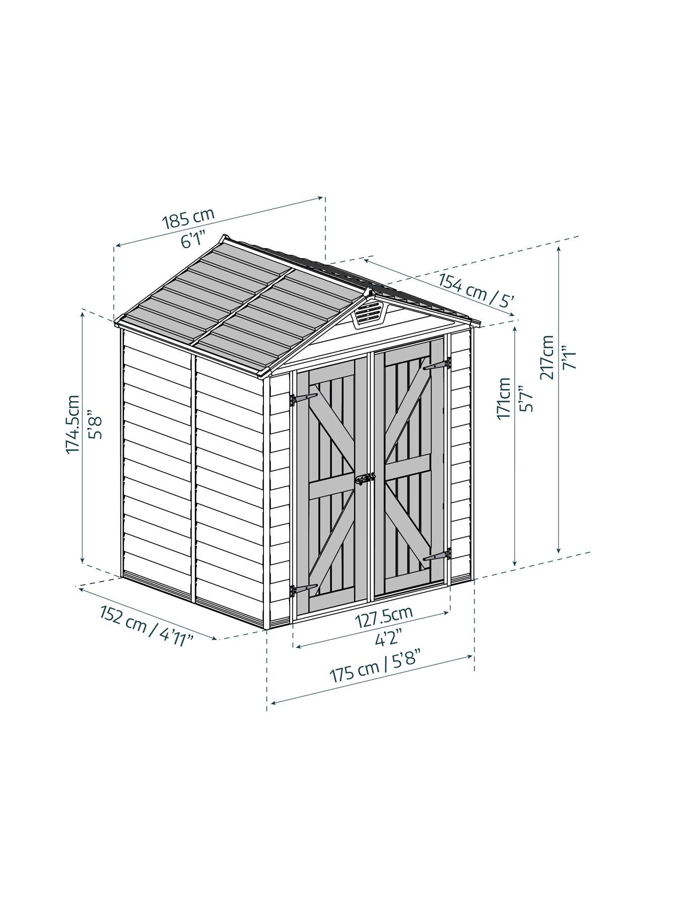  image of canopia-by-palram-skylight-shed-6x5-tan-special-pack