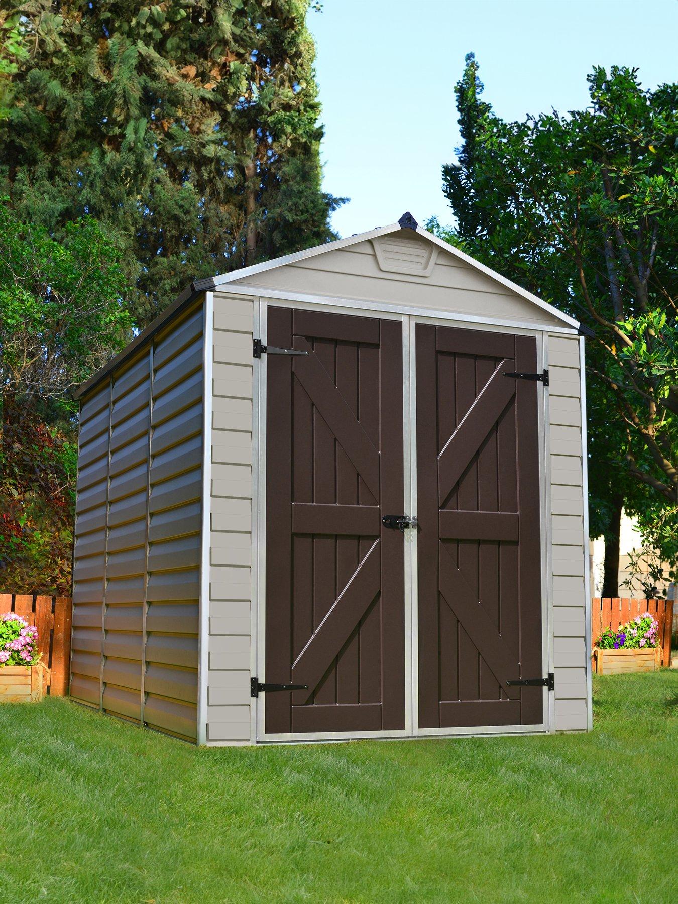  image of canopia-by-palram-skylight-shed-6x8-tan-special-pack