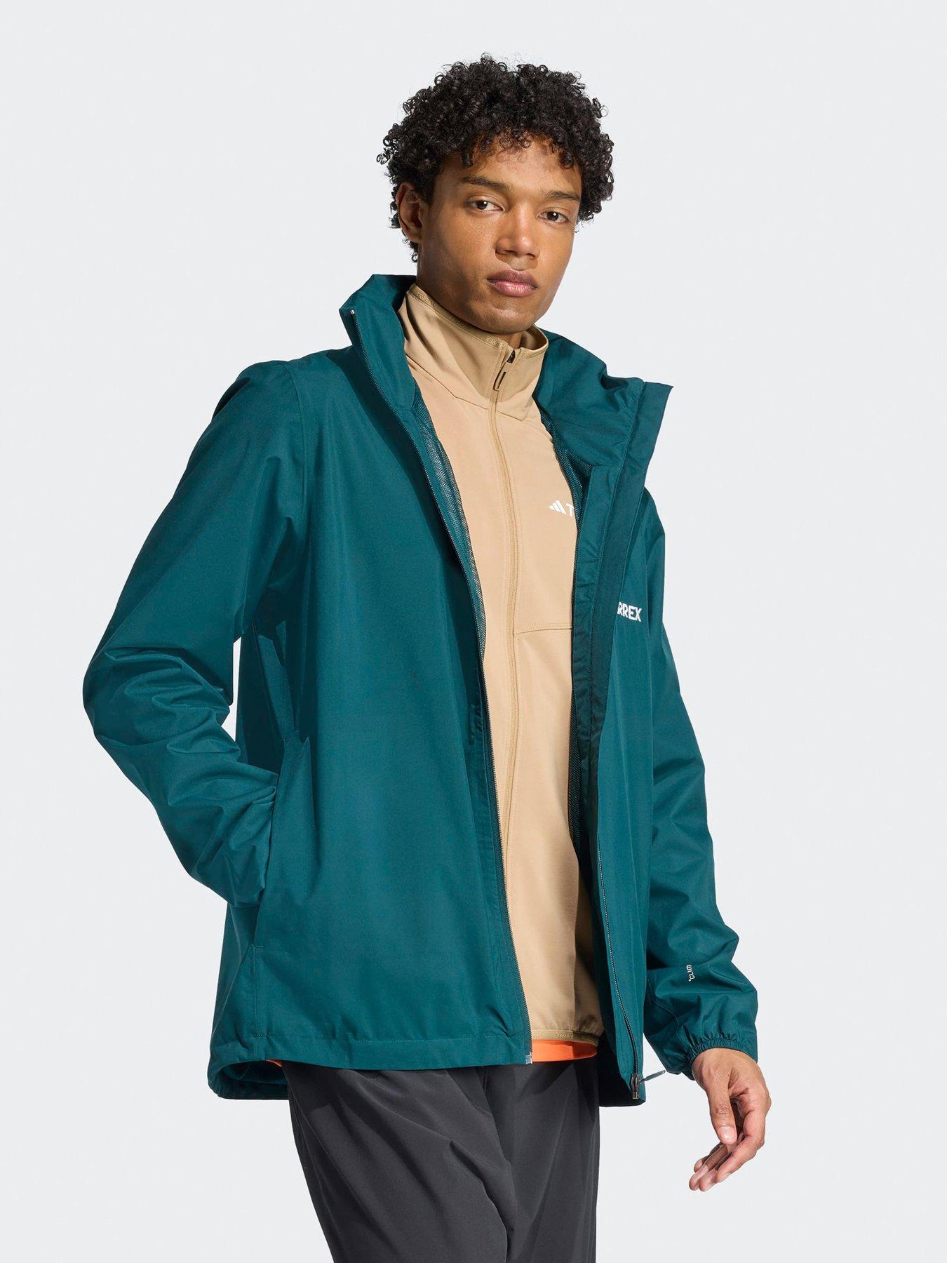 Image 3 of 5 of adidas Terrex Mens Outdoor Multi Essentials 2L Rain Jacket - Green