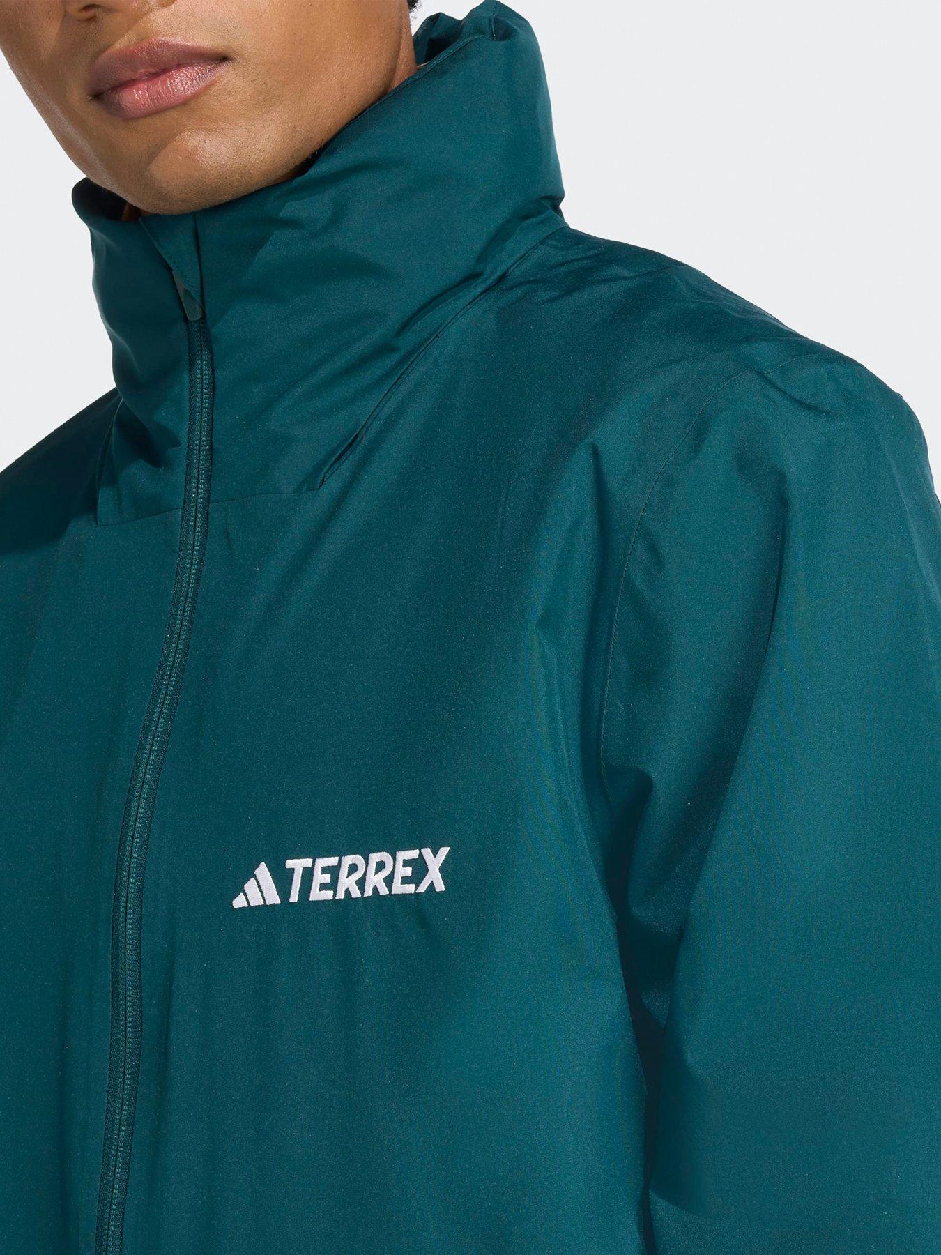 Image 4 of 5 of adidas Terrex Mens Outdoor Multi Essentials 2L Rain Jacket - Green