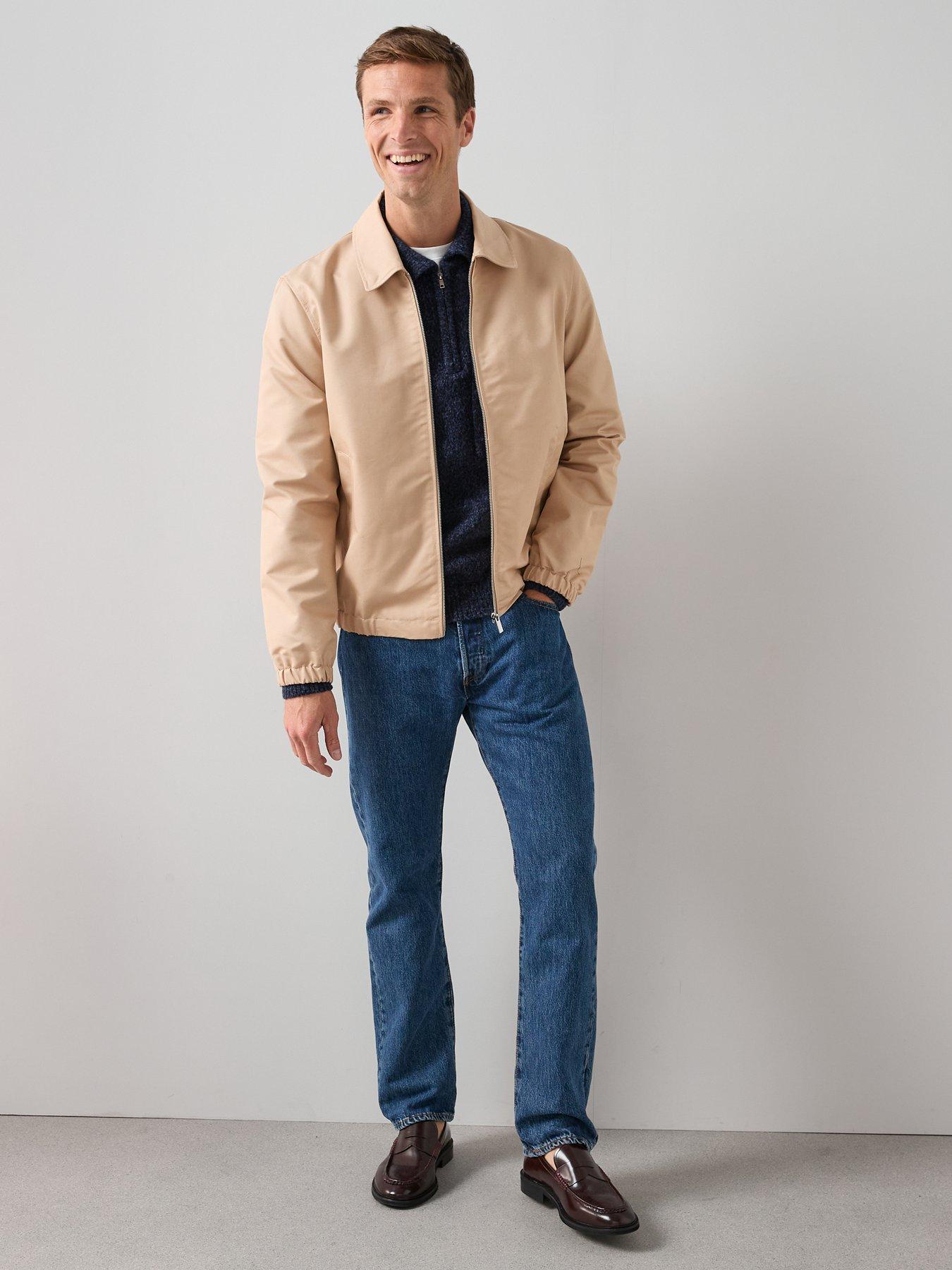 Image 3 of 6 of The Very Collection Pocket Front Quarter Zip Jumper - Navy