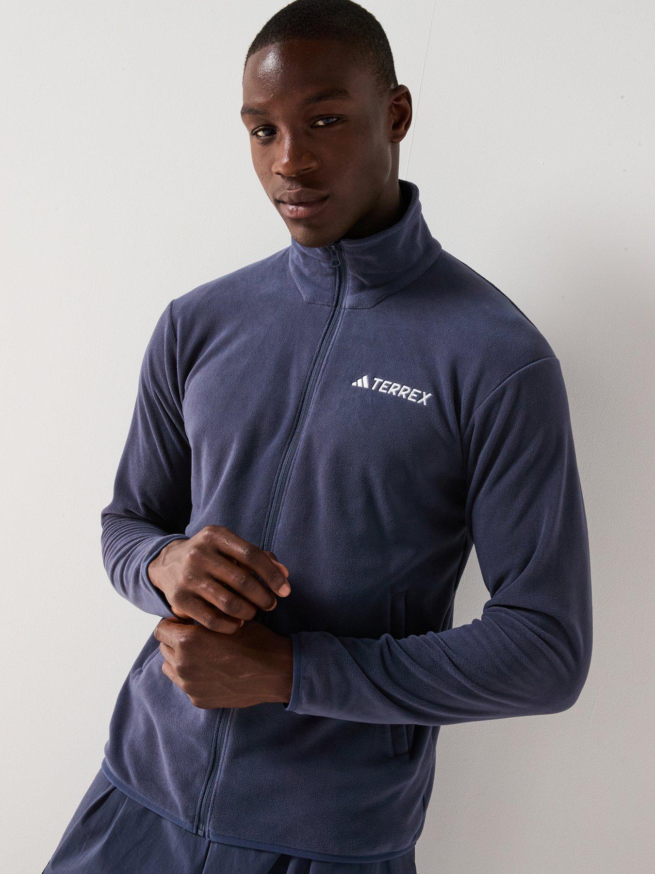 Image 1 of 4 of adidas Terrex Mens Outdoor Multi Essentials Full-Zip Fleece Jacket - Navy