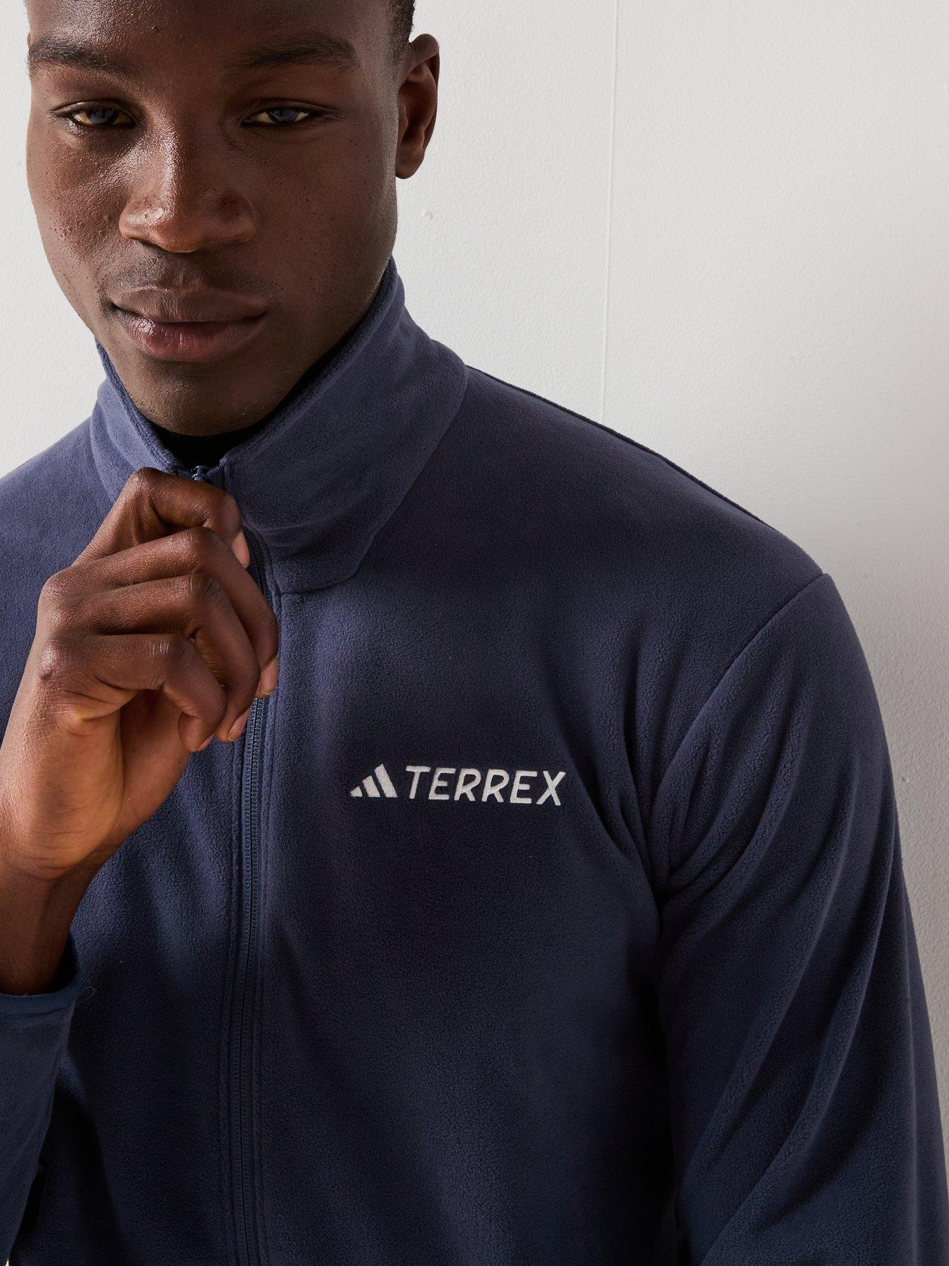 Image 4 of 4 of adidas Terrex Mens Outdoor Multi Essentials Full-Zip Fleece Jacket - Navy
