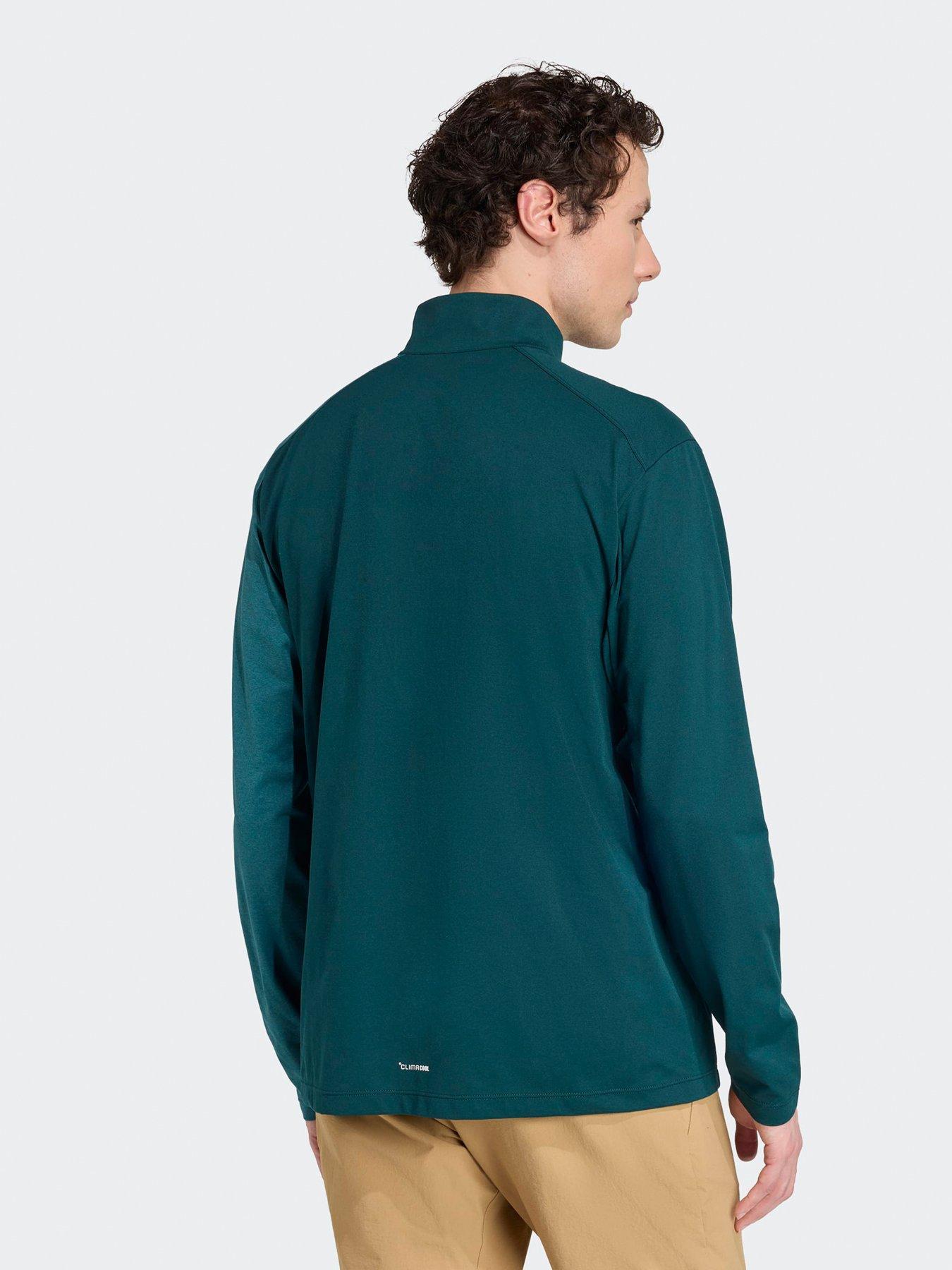 stillFront image of adidas-terrex-mens-outdoor-multi-climacool-12-zip-long-sleeve-top-green