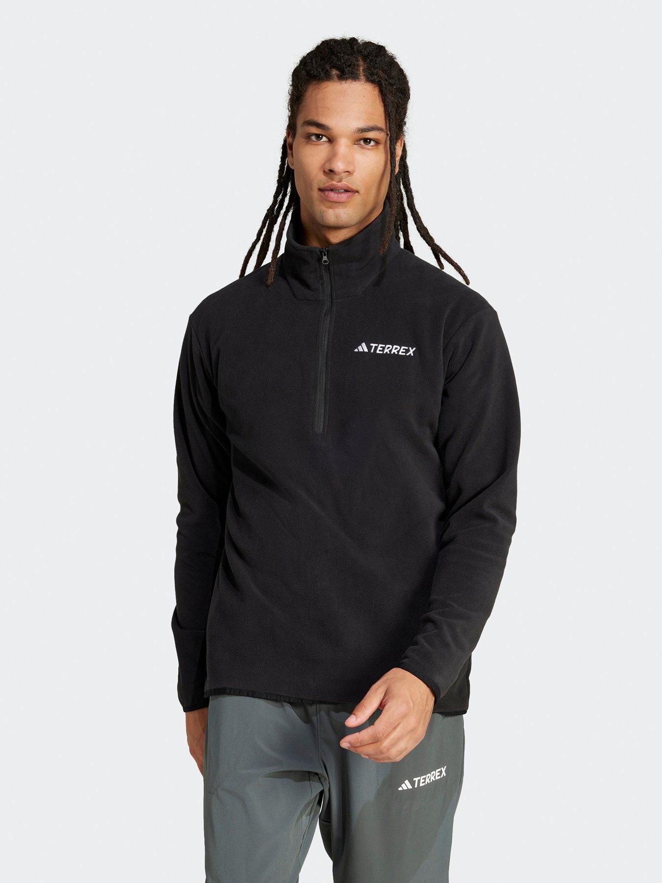 adidas Terrex Mens Outdoor Multi Essentials 1/2 Zip Fleece Jacket - Black