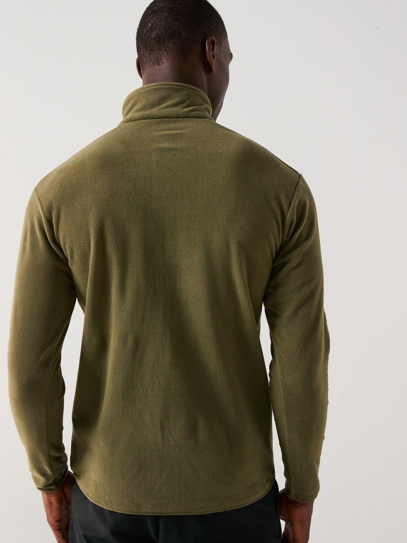 Image 2 of 5 of adidas Terrex Mens Outdoor Multi Essentials 1/2 Zip Fleece Jacket - Green