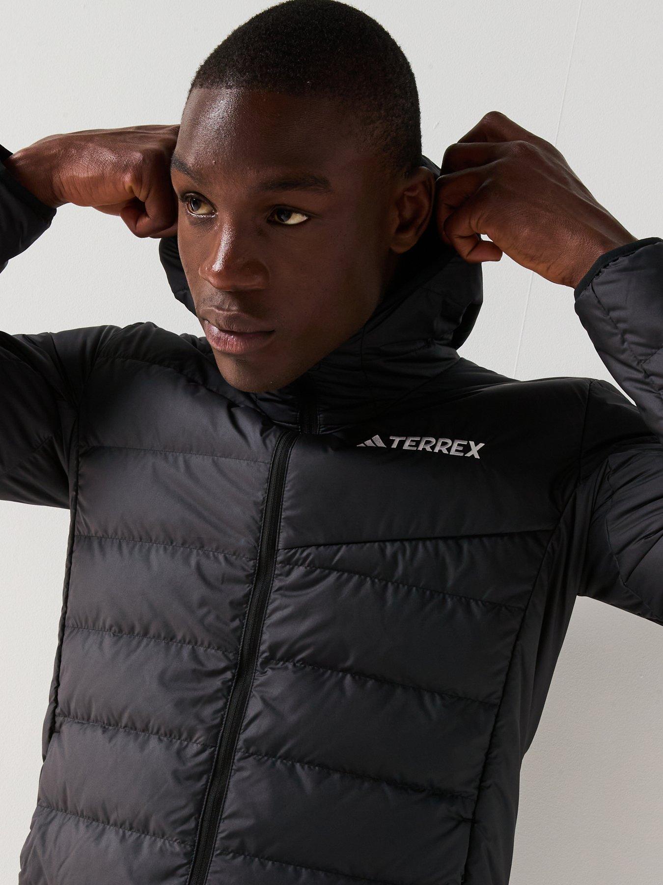  image of adidas-terrex-mens-mt-down-hooded-jacket-black