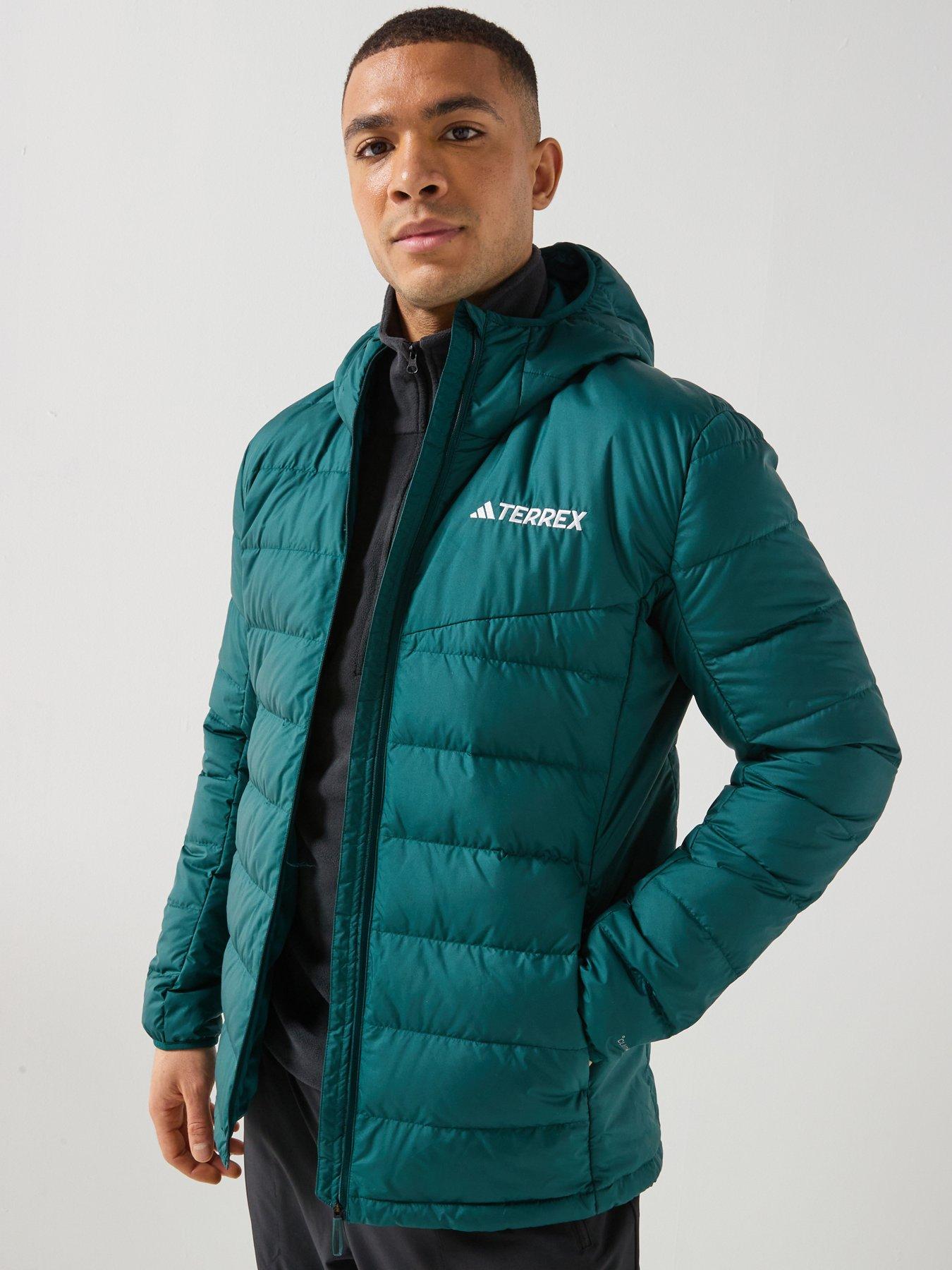 adidas Terrex Mens Mt Down Hooded Jacket - Green