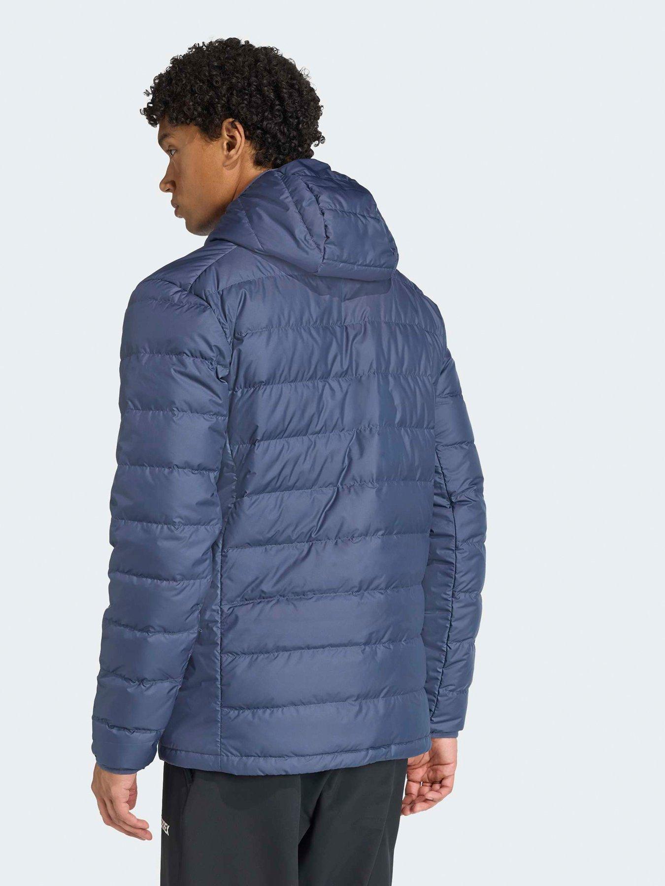  image of adidas-terrex-mens-mt-down-hooded-jacket-navy