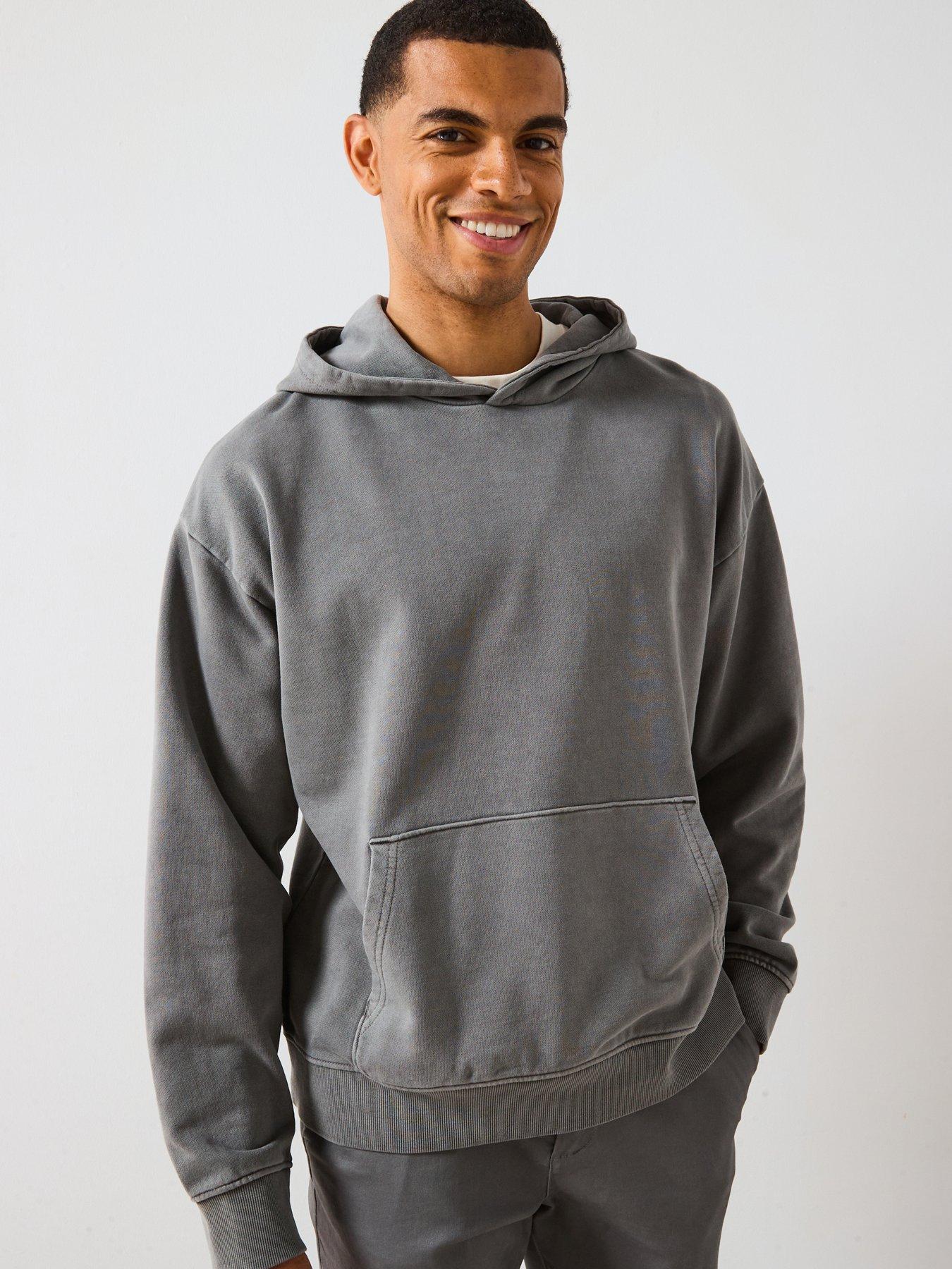 undefined Oversized Washed Hoodie - Beige
