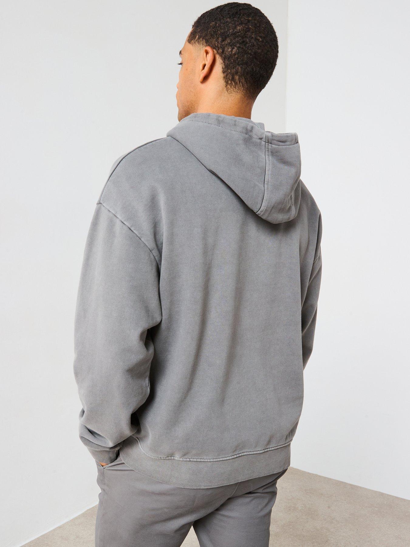 Image 2 of 6 of Very Man Oversized Washed Hoodie - Beige
