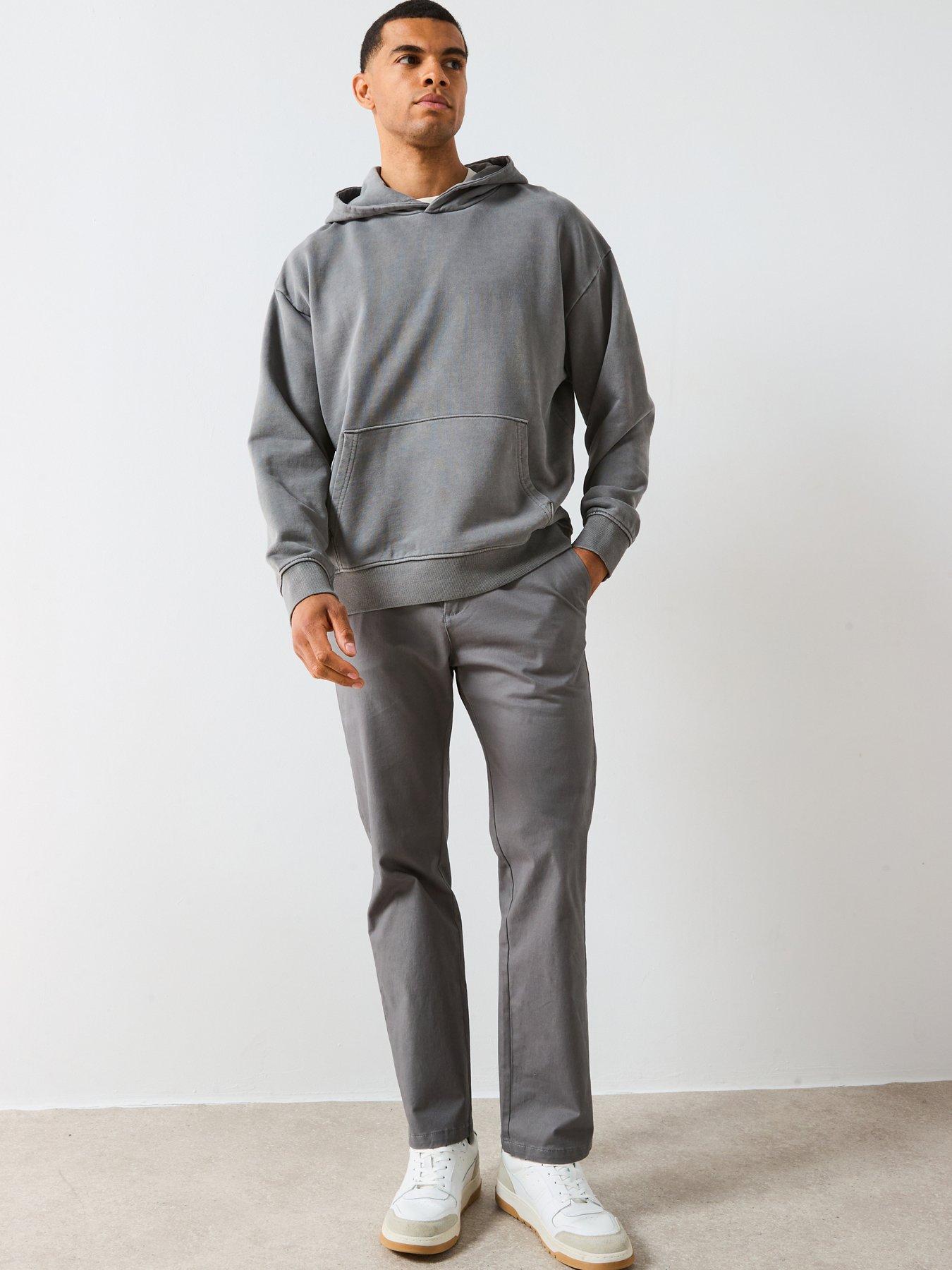 Image 3 of 6 of Very Man Oversized Washed Hoodie - Beige