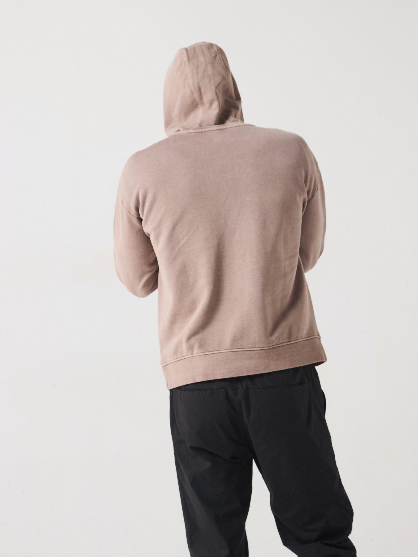 Image 2 of 6 of Very Man Drop Shoulder Oversized Hoody - Beige