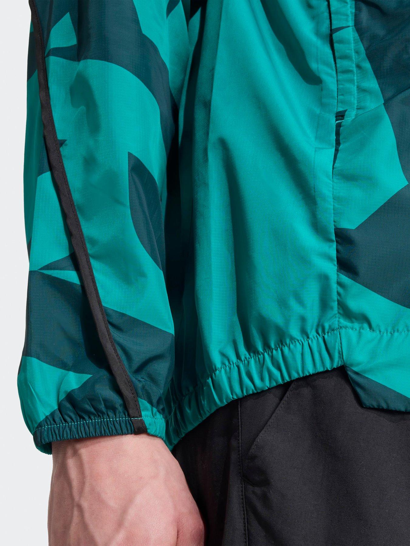 Image 4 of 5 of adidas Terrex Mens Outdoor Mult Printed Wind Jacket - Green