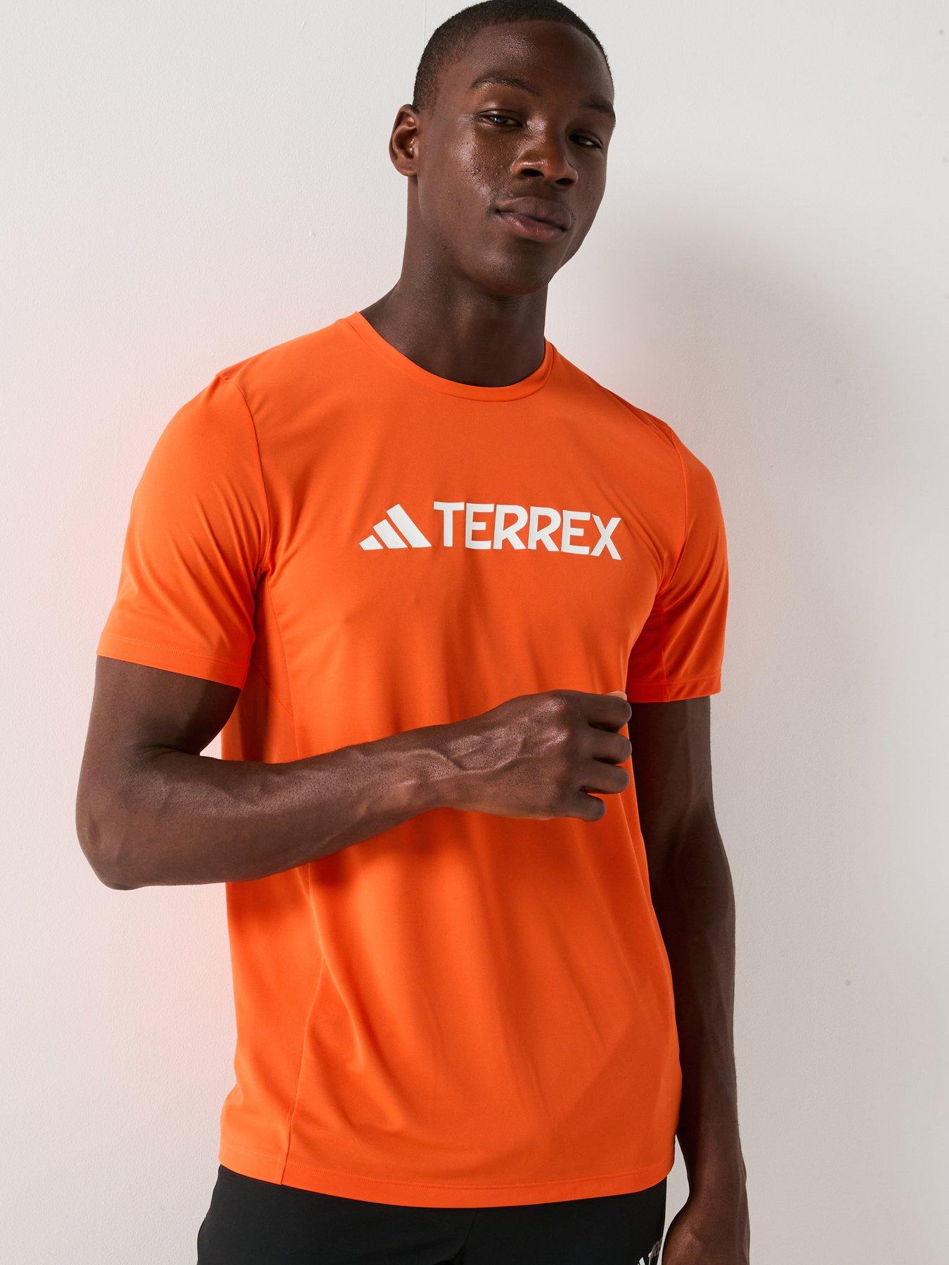 undefined Mens Terrex Multi Climacool Logo Tech T- Shirt - Orange