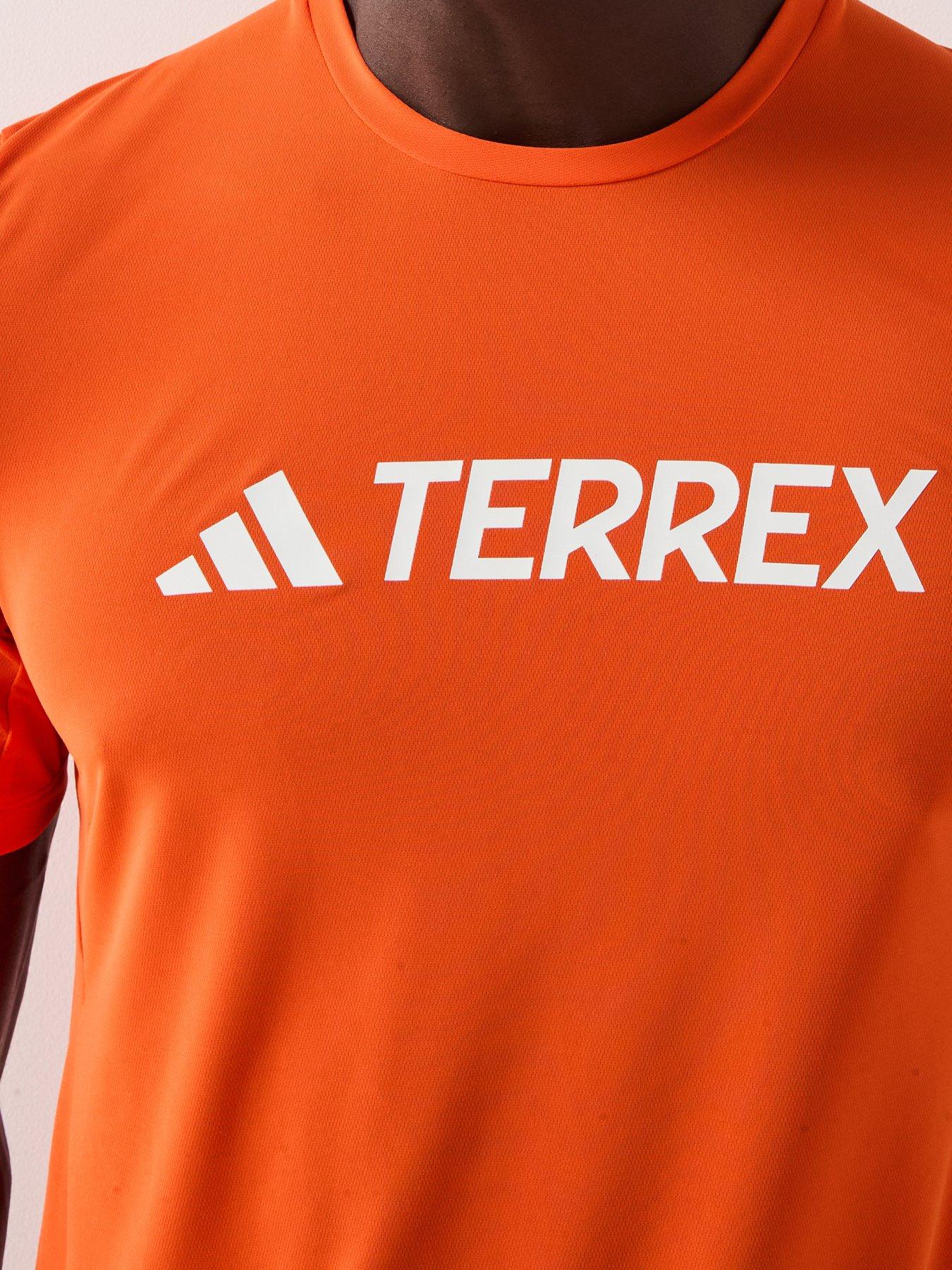  image of adidas-terrex-mens-multi-climacool-logo-tech-t--shirt-orange