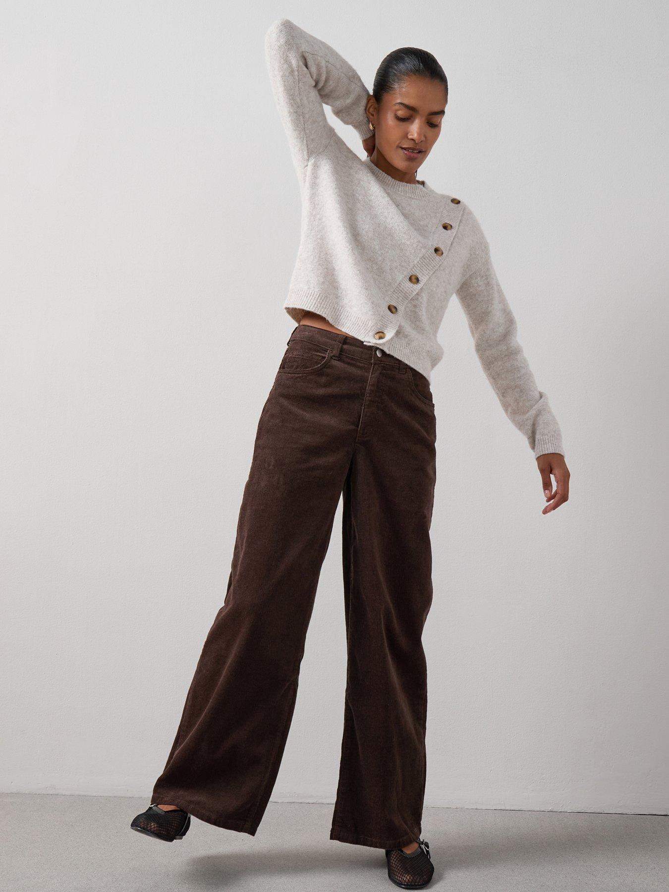 Image 3 of 6 of The Very Collection Crew Neck Button Detail Knitted Jumper - Beige