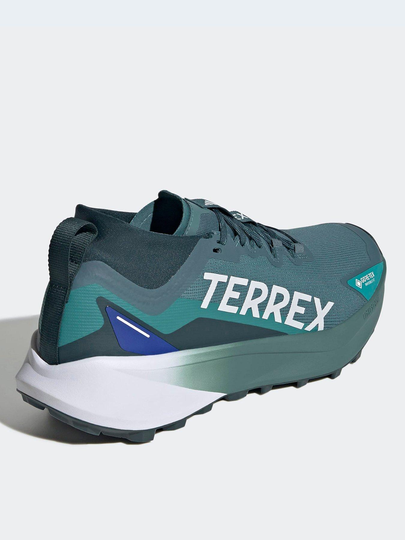  image of adidas-terrex-mens-agravic-gtx-trail-running-shoes-green