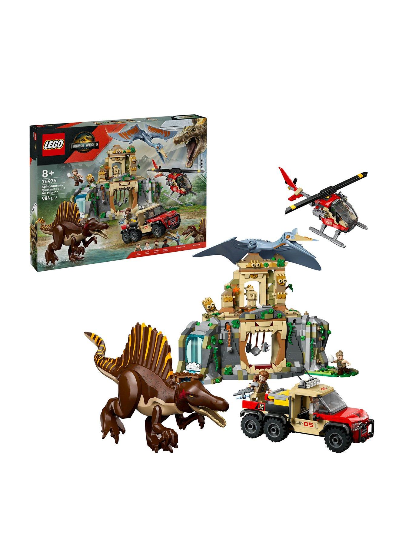  image of lego-jurassic-world-spinosaurus-amp-quetzalcoatlus-air-mission-76976