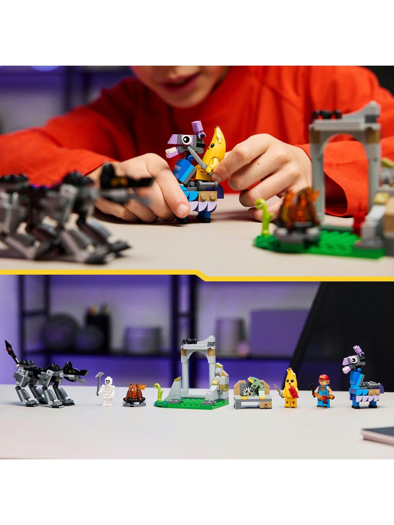  image of lego-fortnite-peely-amp-sparkplugrsquos-camp-toy-set-77075