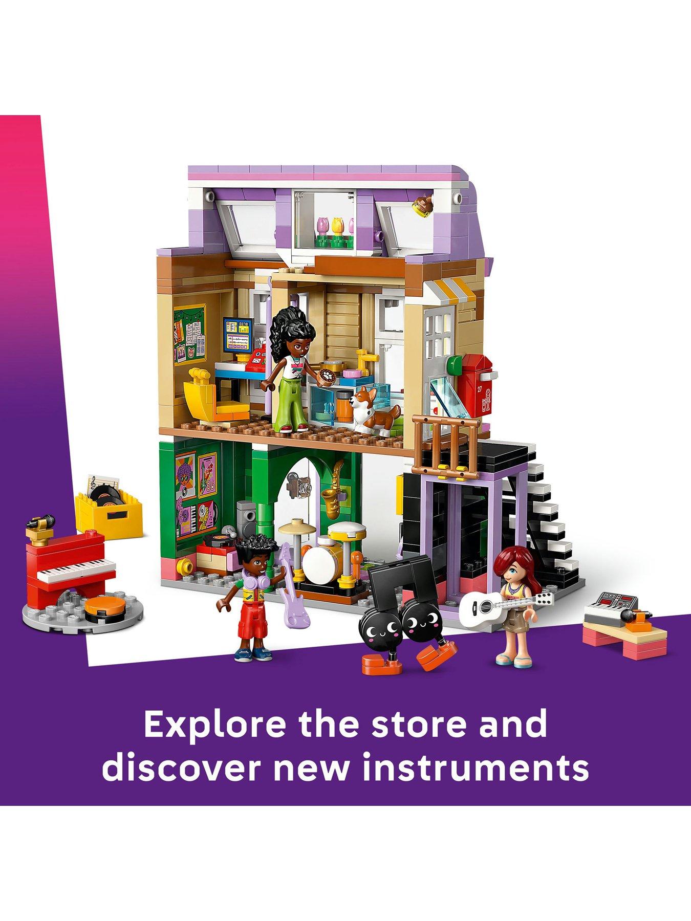 image of lego-friends-music-shop-amp-apartment-building-set-pretend-play-toy-42653