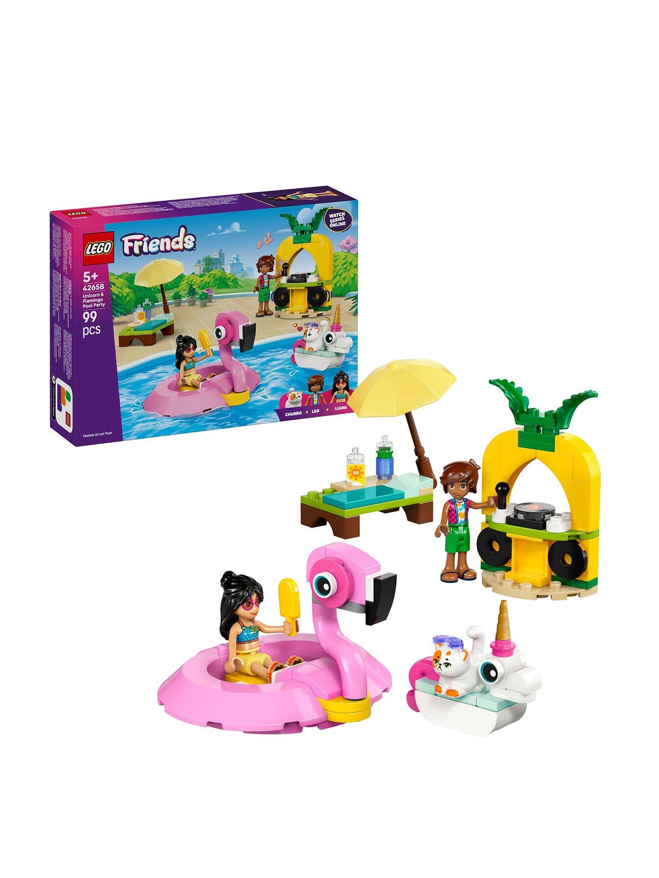 LEGO Friends Unicorn  &  Flamingo Pool Party Toy Building Set 42658