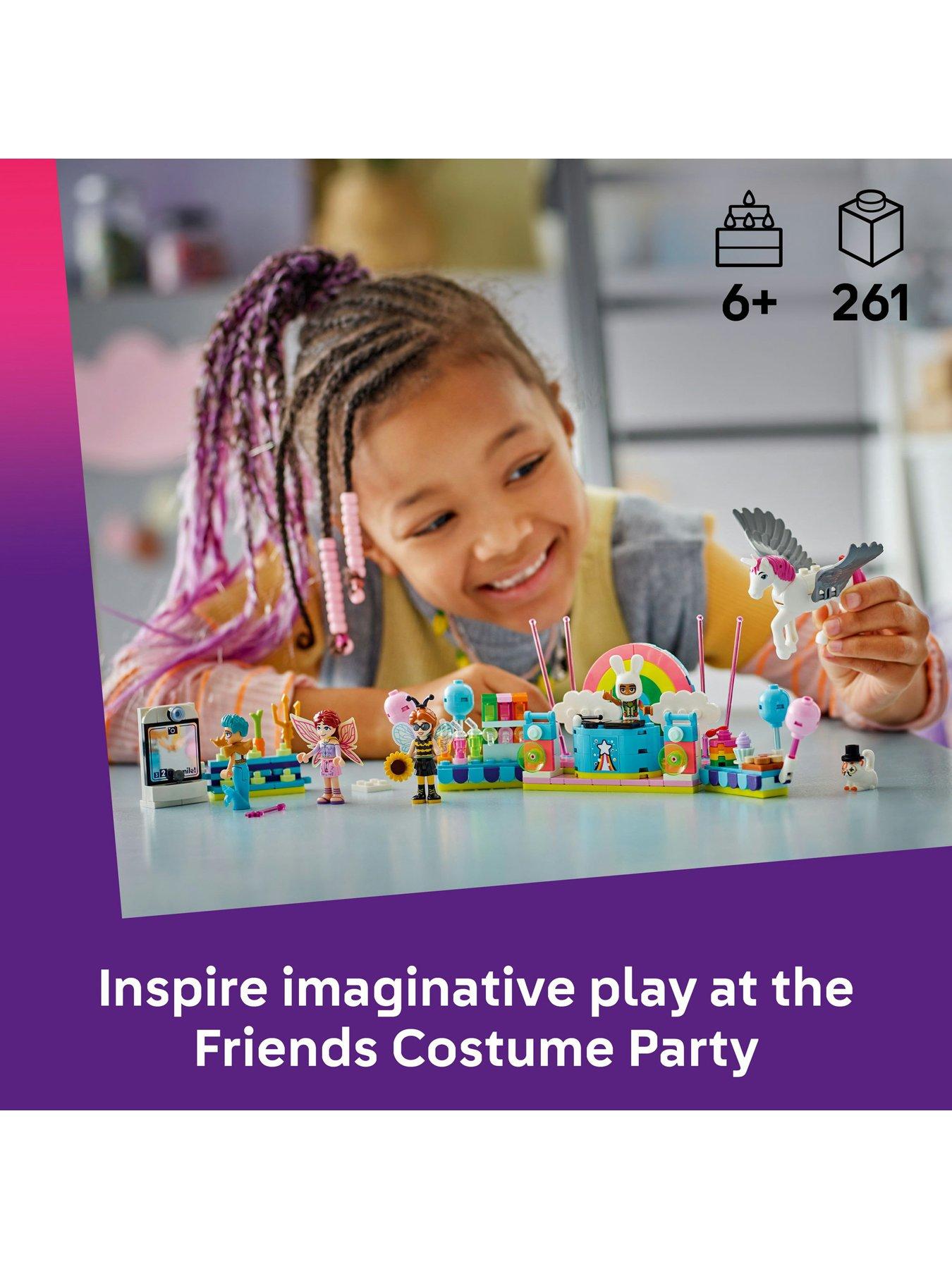 stillFront image of lego-friends-costume-party-with-unicorn-amp-fairy-pretend-play-building-kit-42661