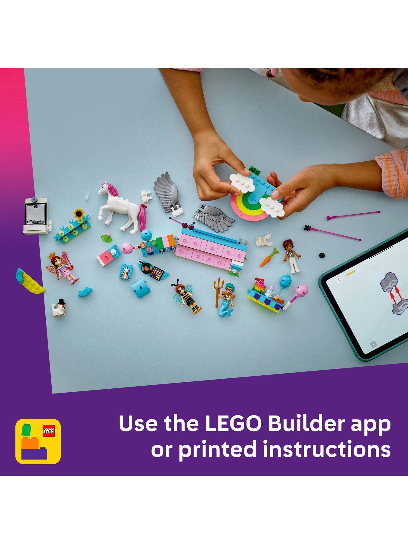  image of lego-friends-costume-party-with-unicorn-amp-fairy-pretend-play-building-kit-42661