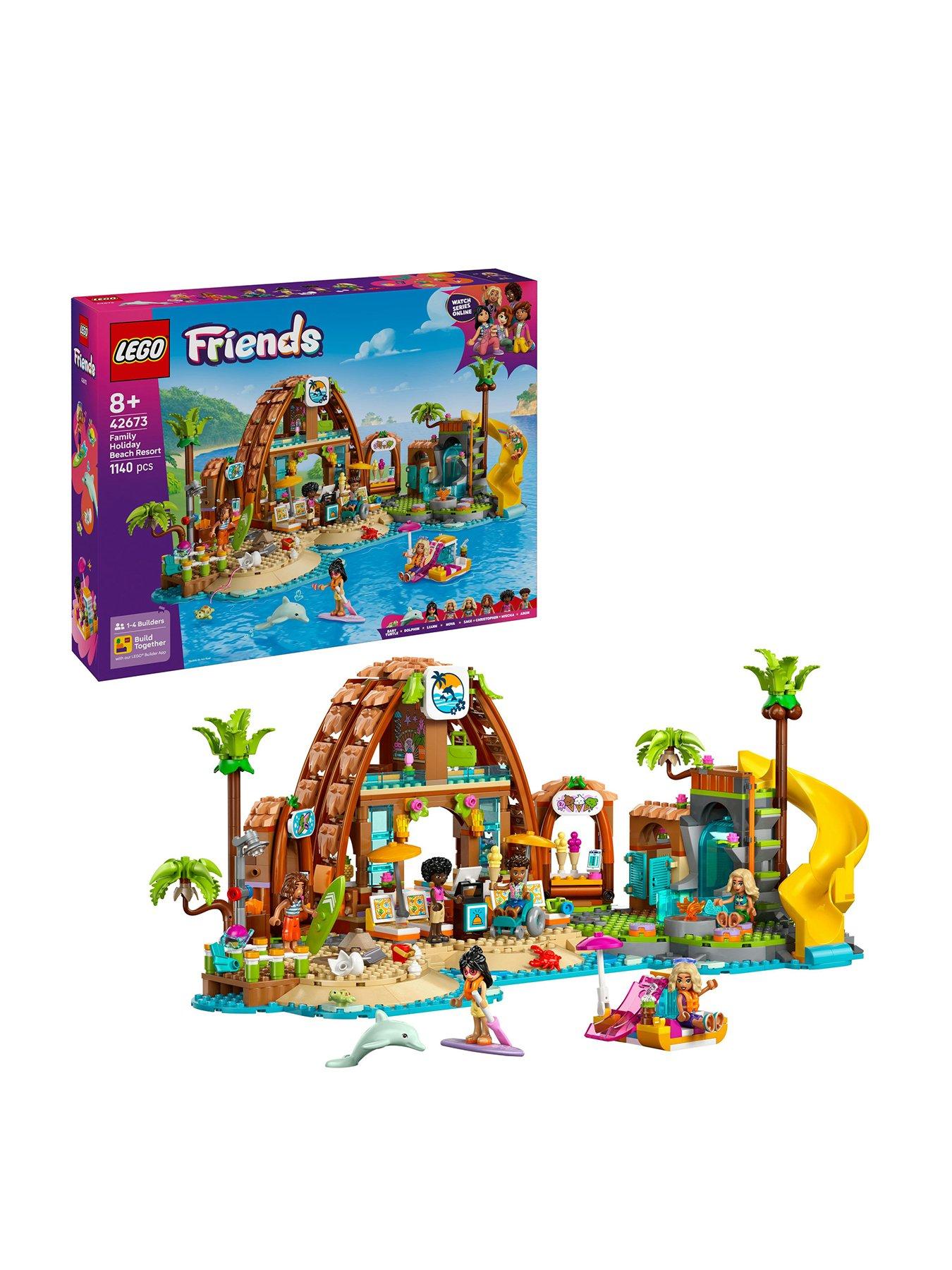 front image of lego-friends-family-holiday-beach-resort-building-set-42673
