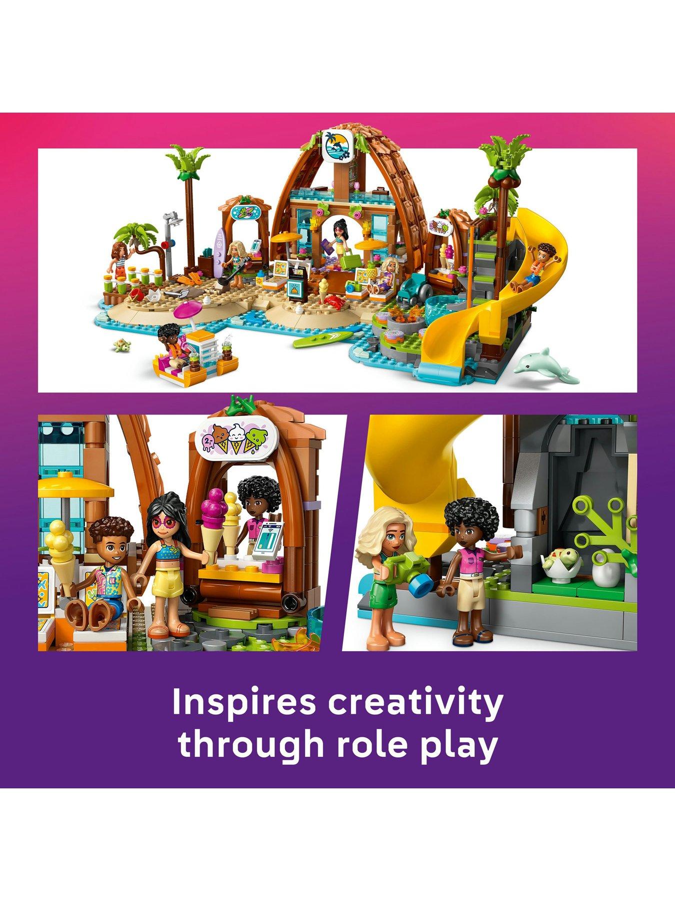  image of lego-friends-family-holiday-beach-resort-building-set-42673