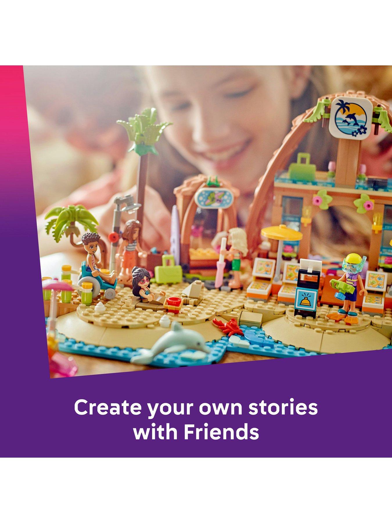 image of lego-friends-family-holiday-beach-resort-building-set-42673