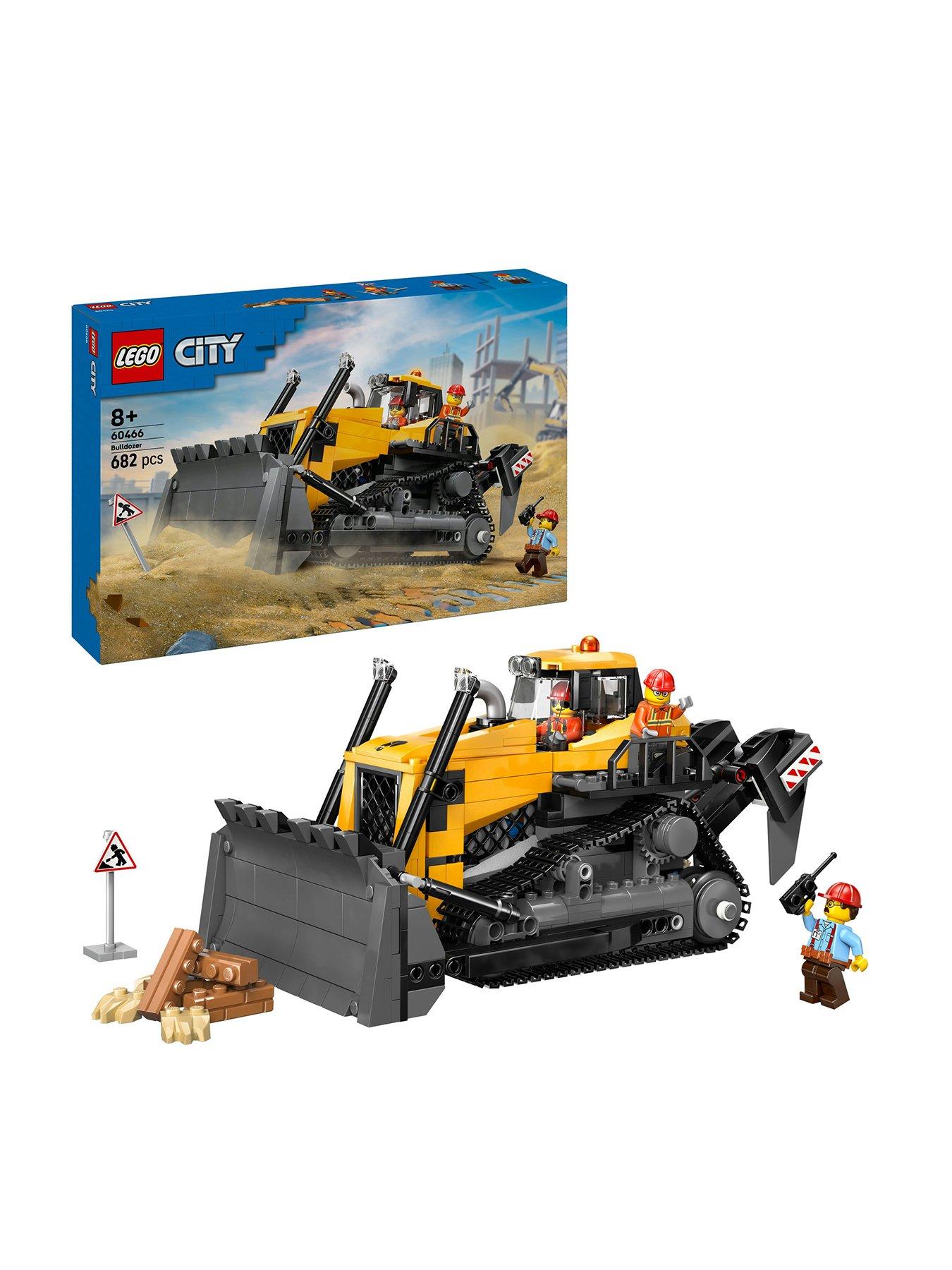 Image 1 of 8 of LEGO City Yellow Bulldozer Construction Site Building Toy Playset 60466
