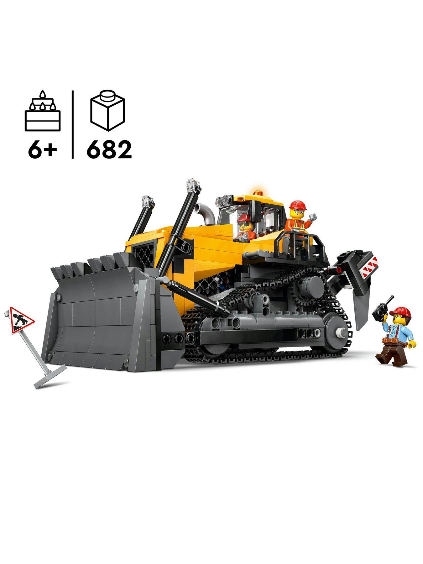 stillFront image of lego-city-ellow-bulldozer-construction-vehicle-toy-60466