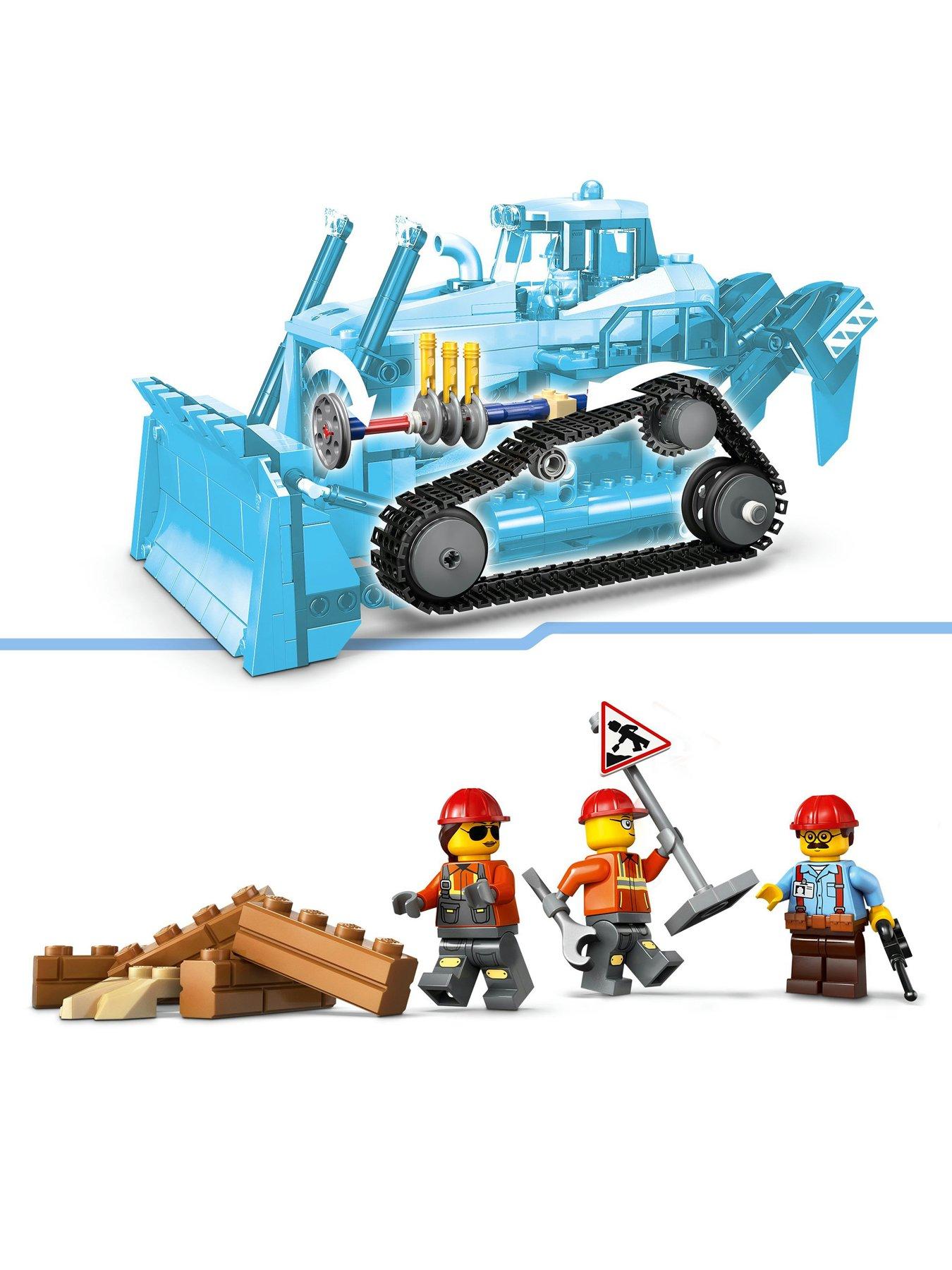 Image 4 of 8 of LEGO City Yellow Bulldozer Construction Site Building Toy Playset 60466