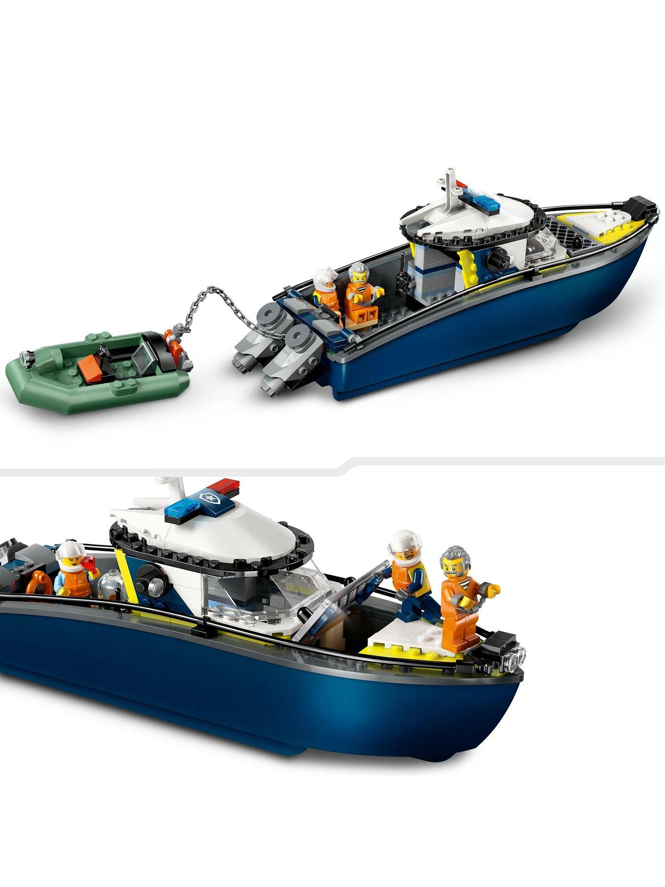  image of lego-city-police-boat-chase-toy-with-a-speedboat-60456