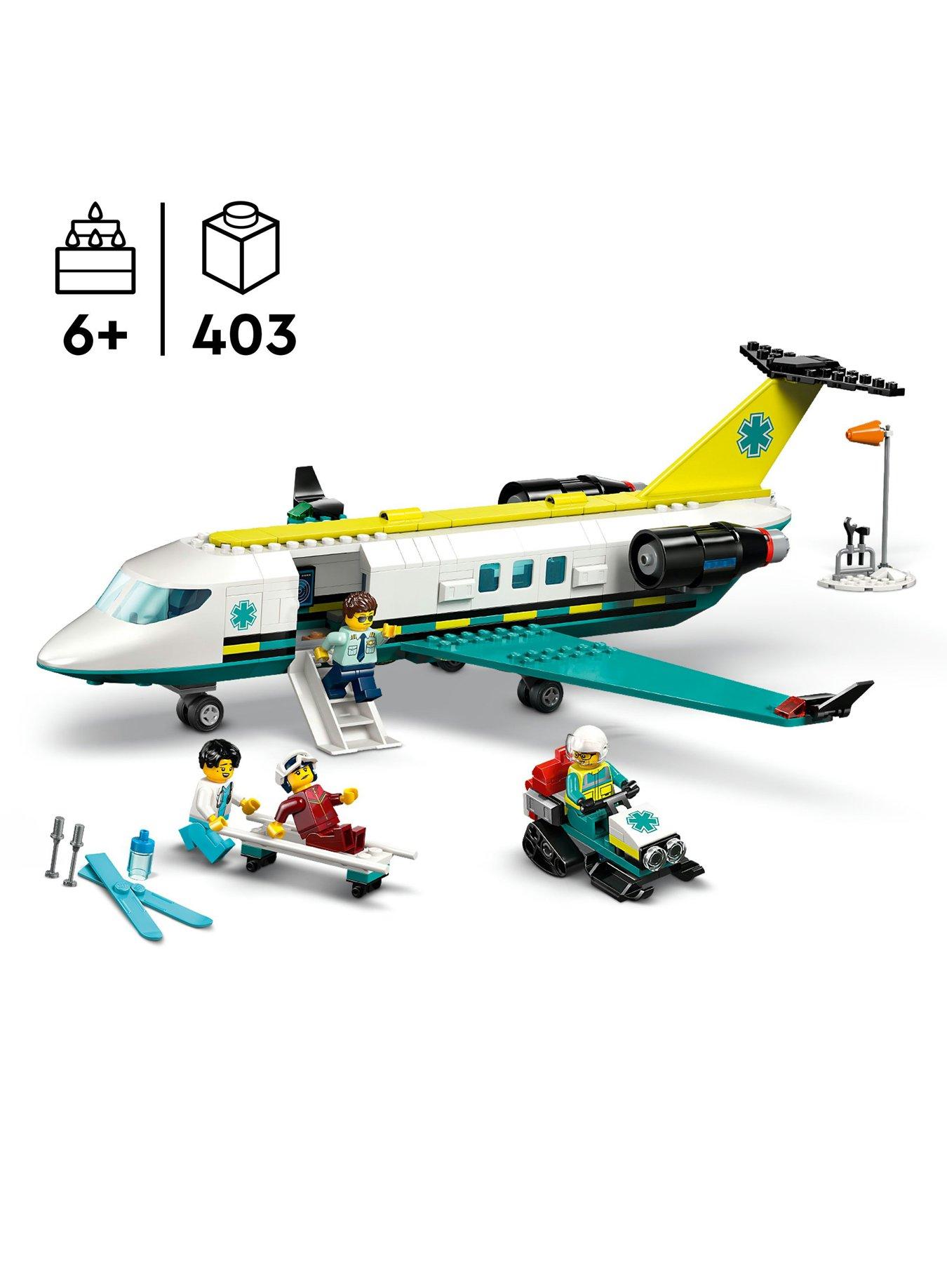  image of lego-city-emergency-air-ambulance-airplane-toy-60465
