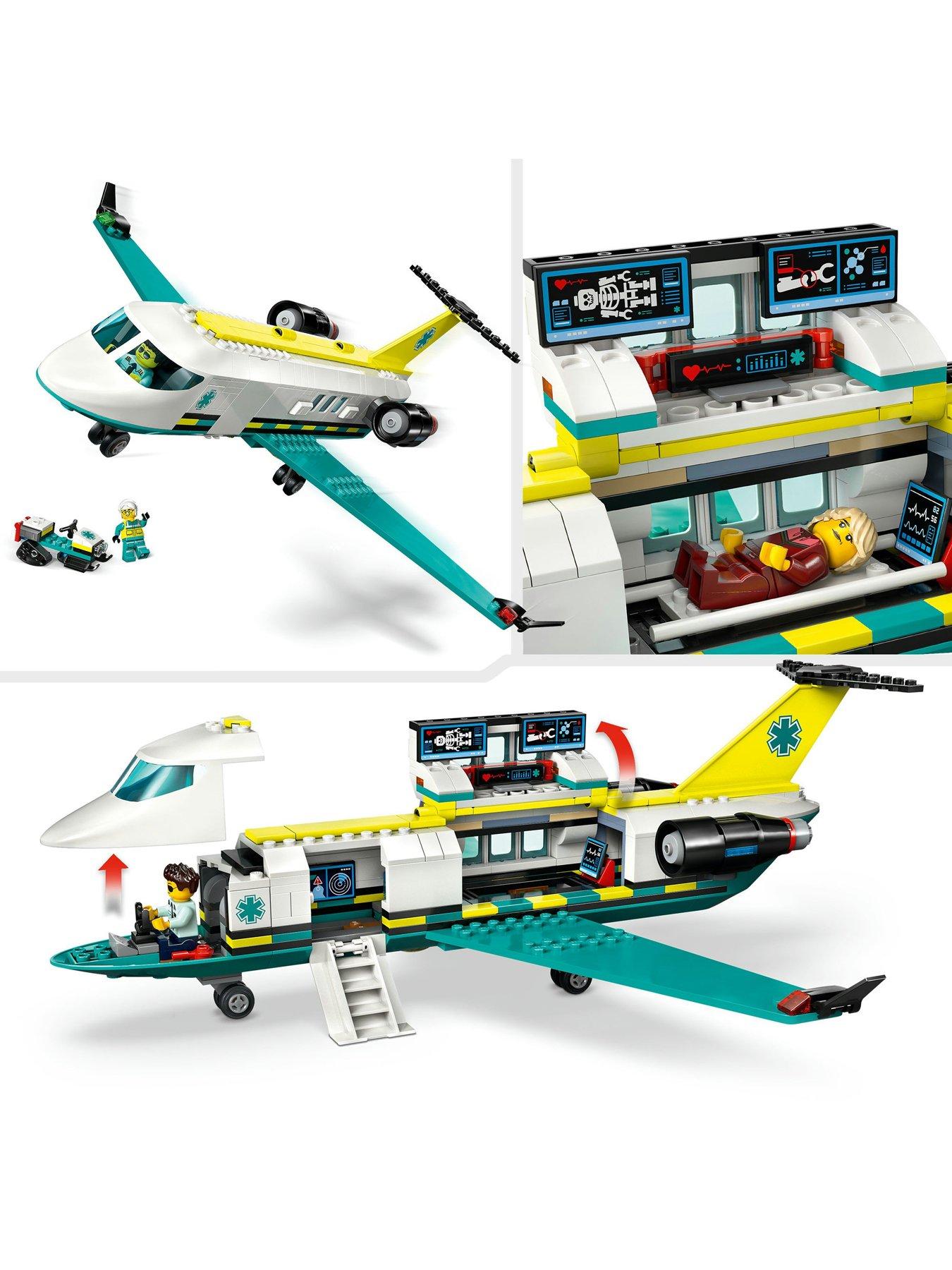  image of lego-city-emergency-air-ambulance-airplane-toy-60465