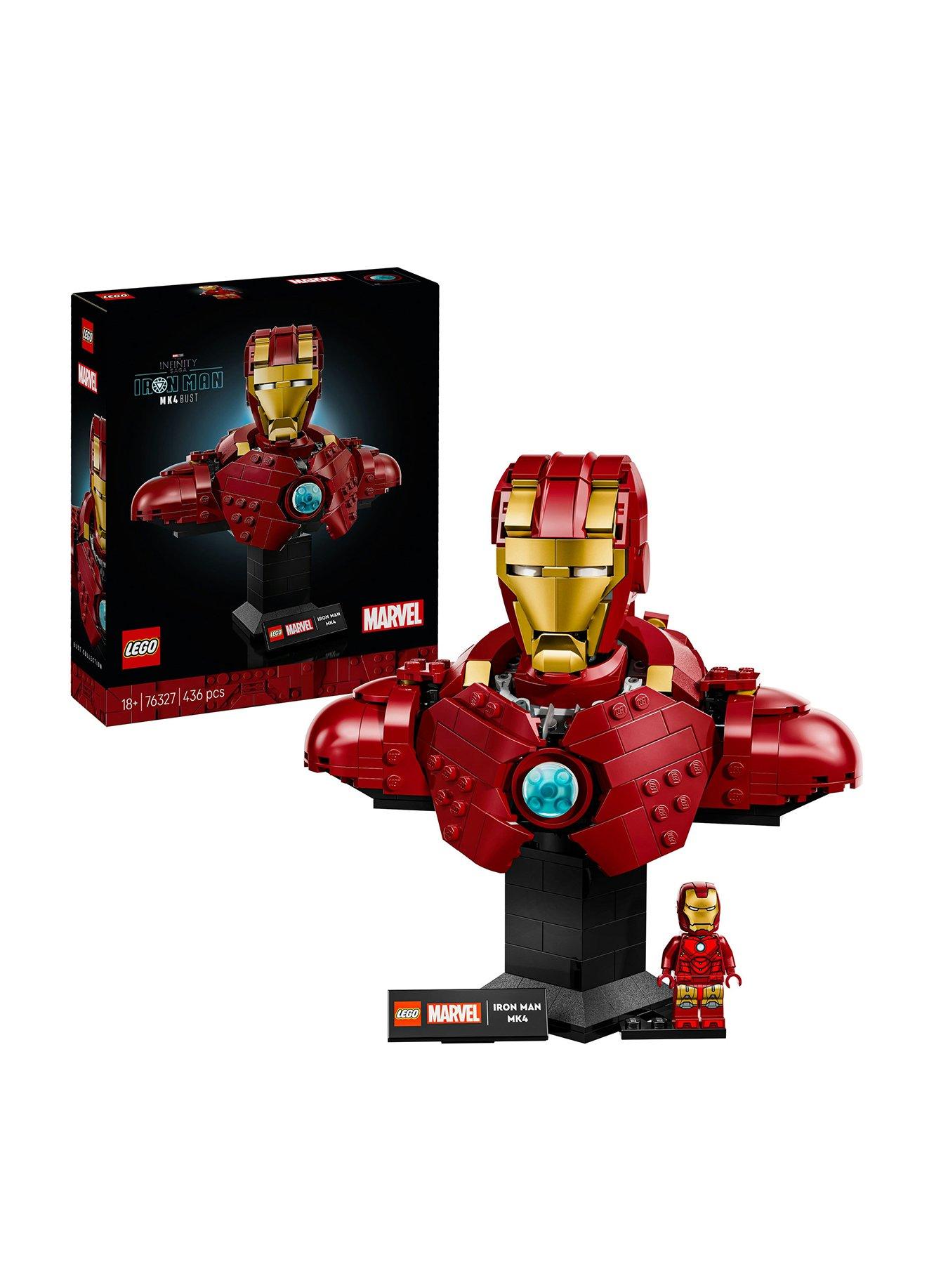 undefined Iron Man MK4 Bust, Buildable Model for Adults with Minifigure 76327