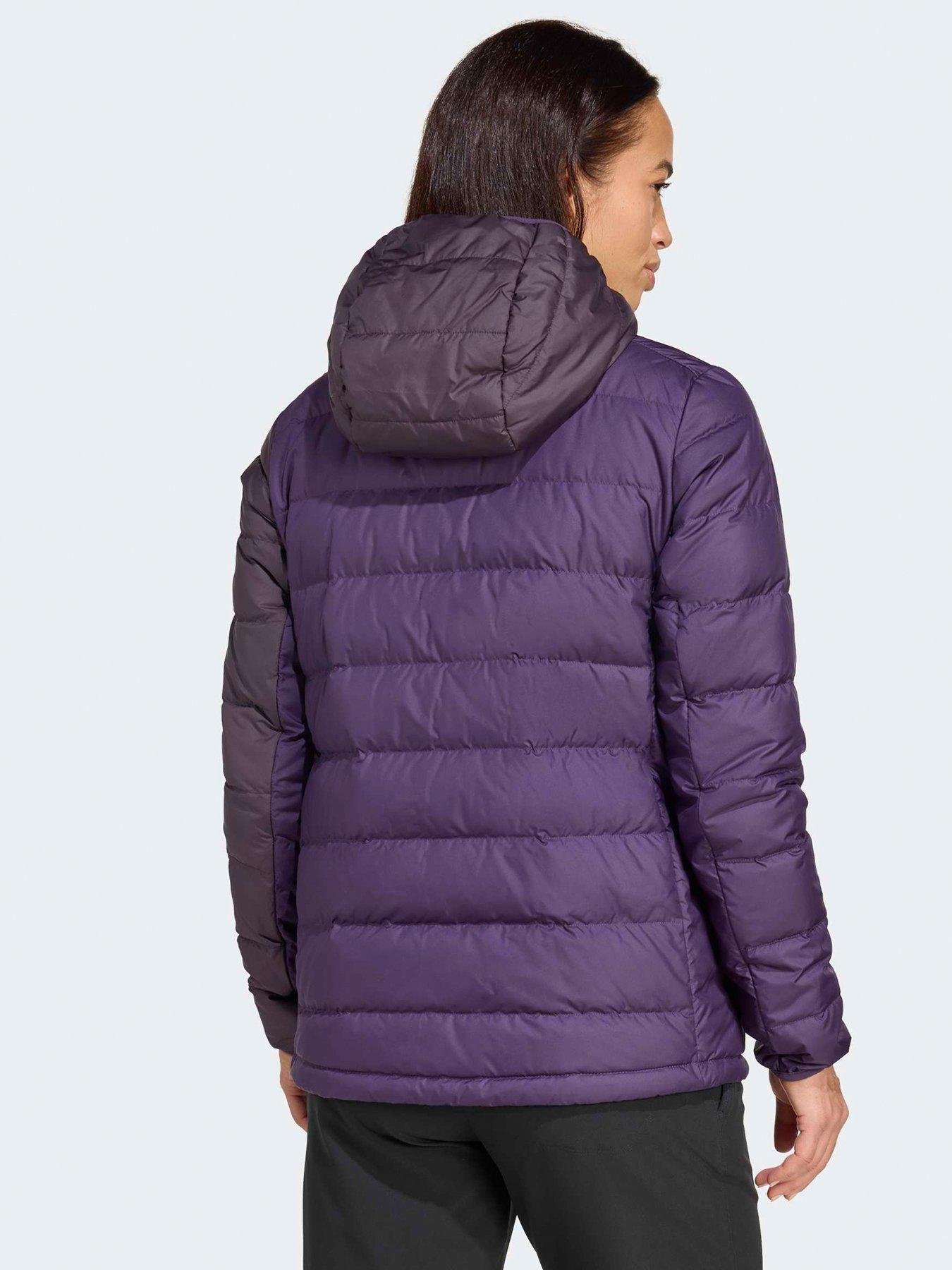  image of adidas-terrex-womens-mt-down-hooded-jacket-purple