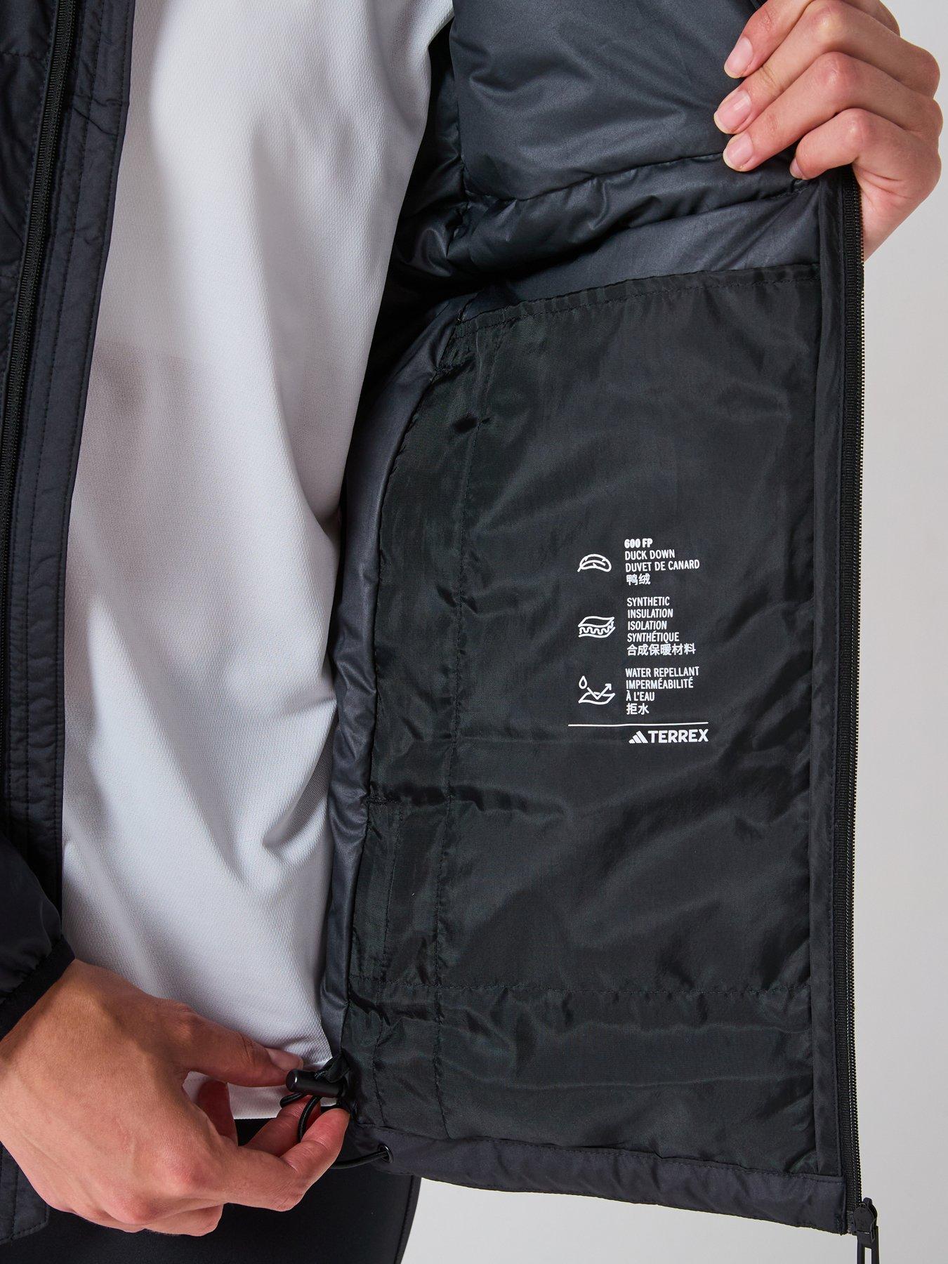  image of adidas-terrex-womens-mt-down-hooded-jacket-black