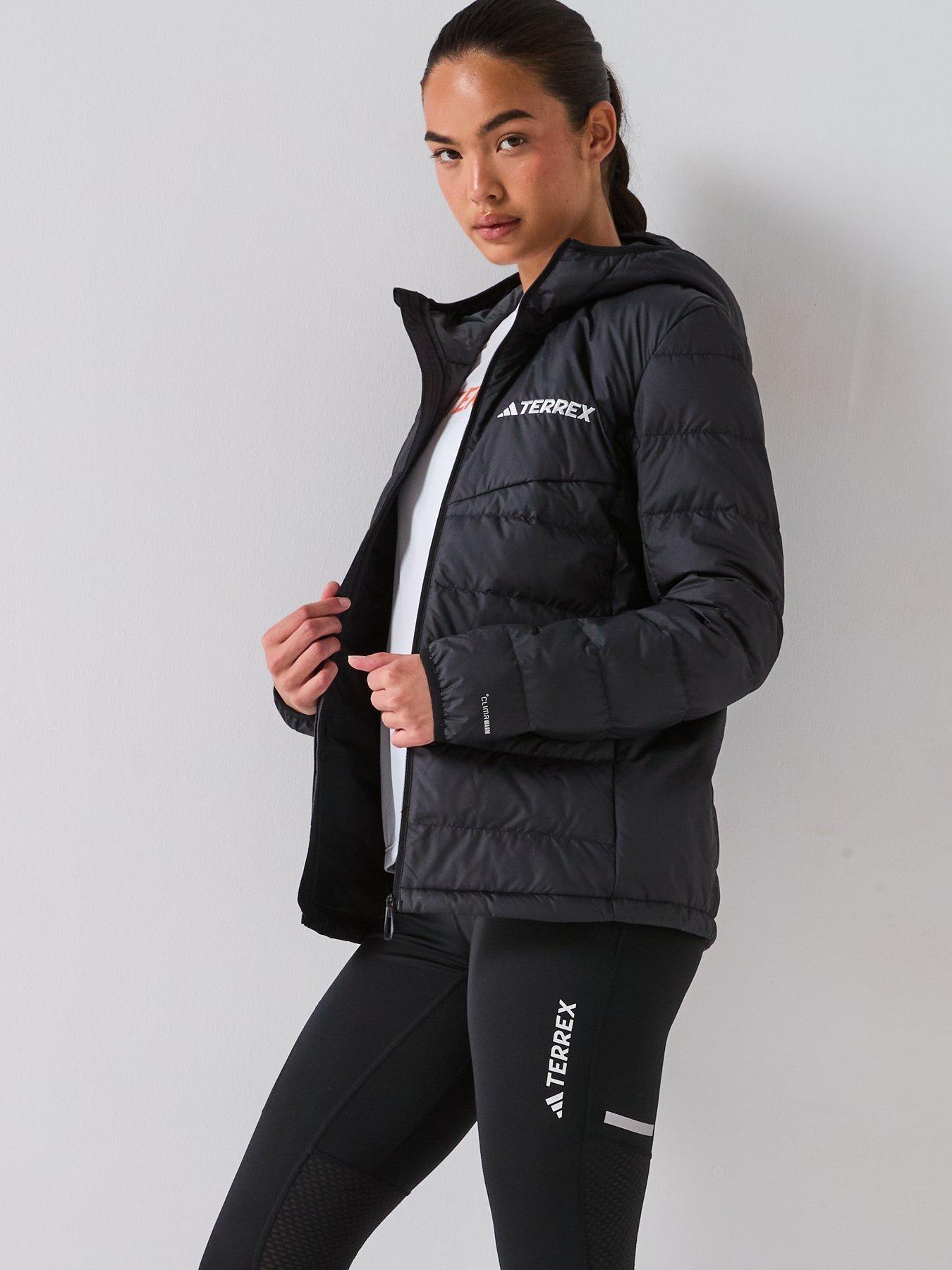  image of adidas-terrex-womens-mt-down-hooded-jacket-black
