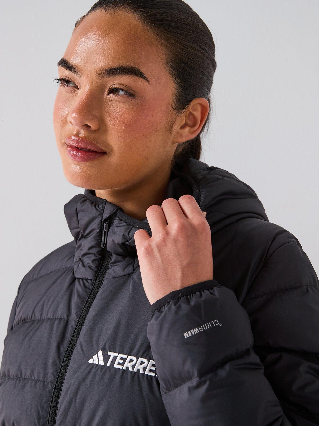  image of adidas-terrex-womens-mt-down-hooded-jacket-black