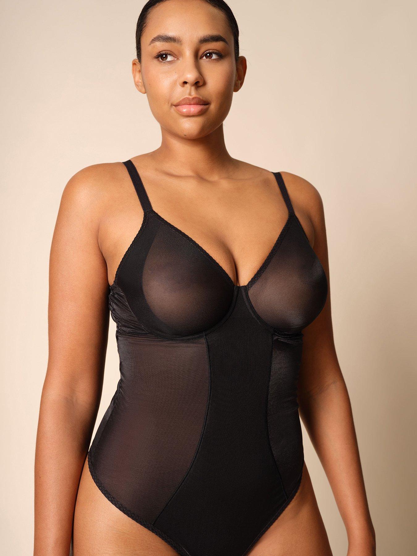 Image 4 of 6 of Gossard Glossies Sheer Body - Black