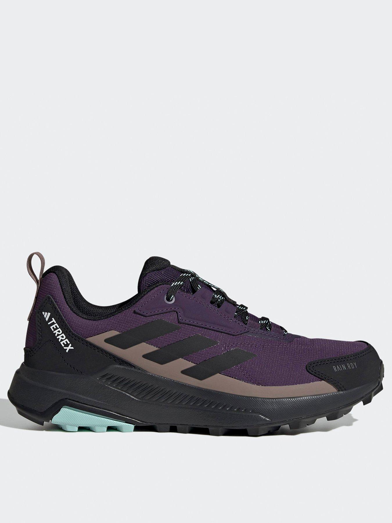  image of adidas-terrex-womens-anylander-rainrdy-hiking-shoes-purple