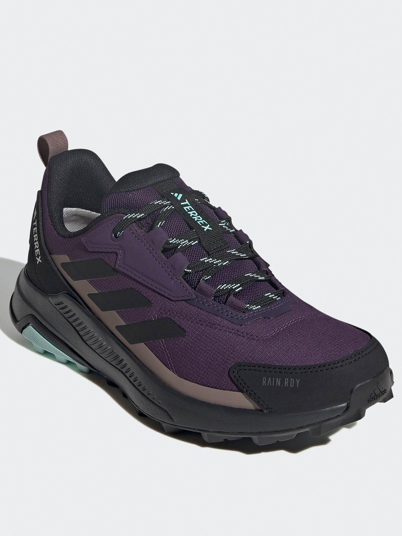  image of adidas-terrex-womens-anylander-rainrdy-hiking-shoes-purple