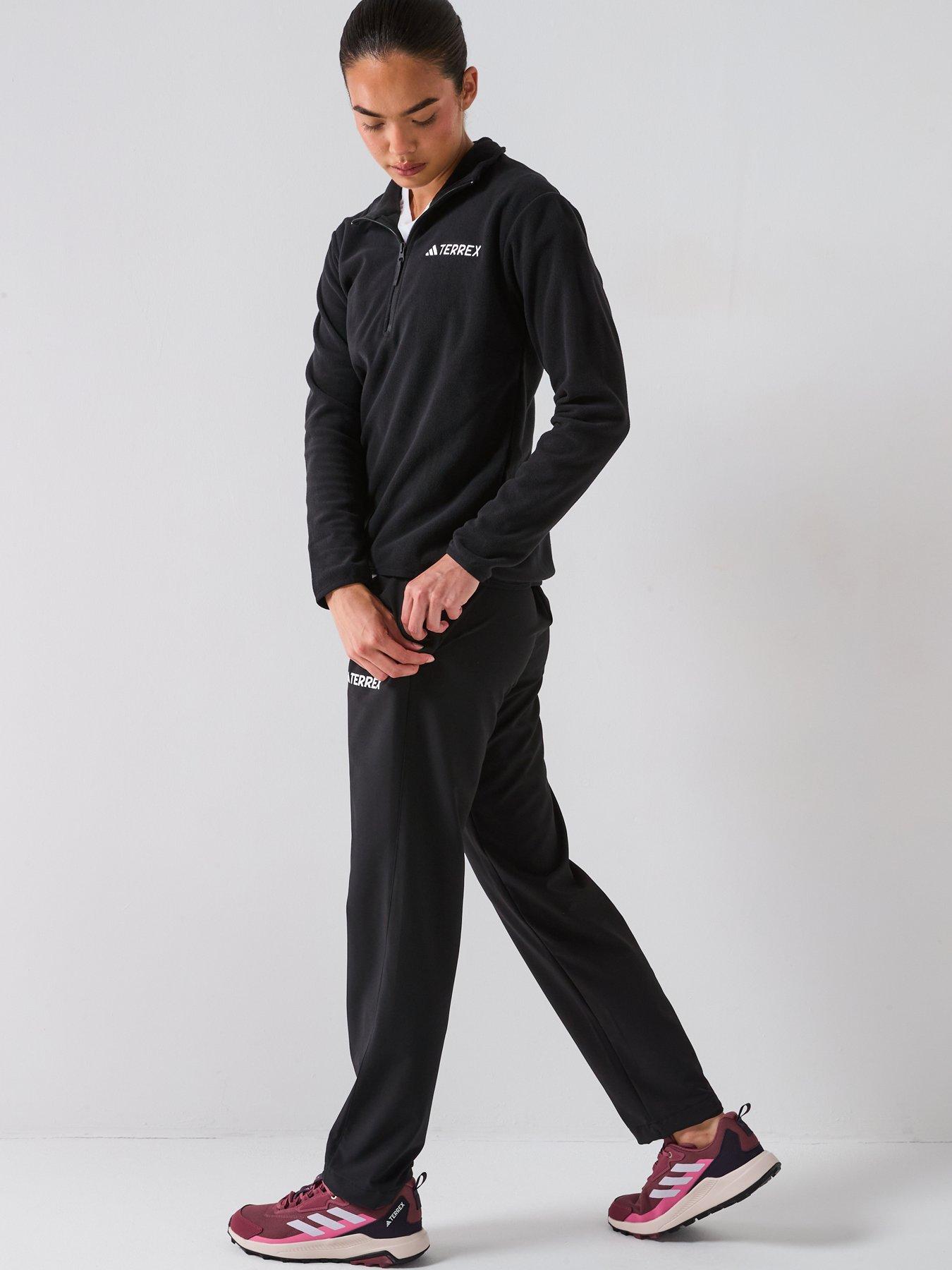 Image 3 of 6 of adidas Terrex Womens Outdoor Multi Essentials 1/2 Zip Fleece Jacket - Black