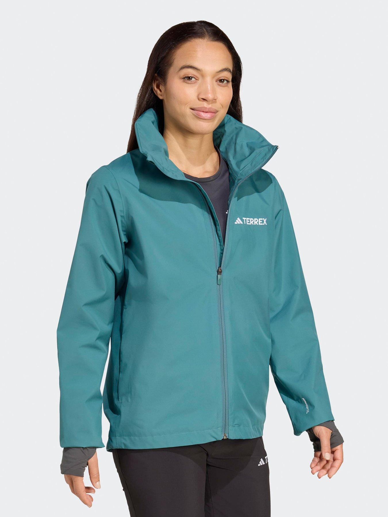 Image 3 of 5 of adidas Terrex Womens Outdoor Multi Essentials 2L Rain Jacket - Blue
