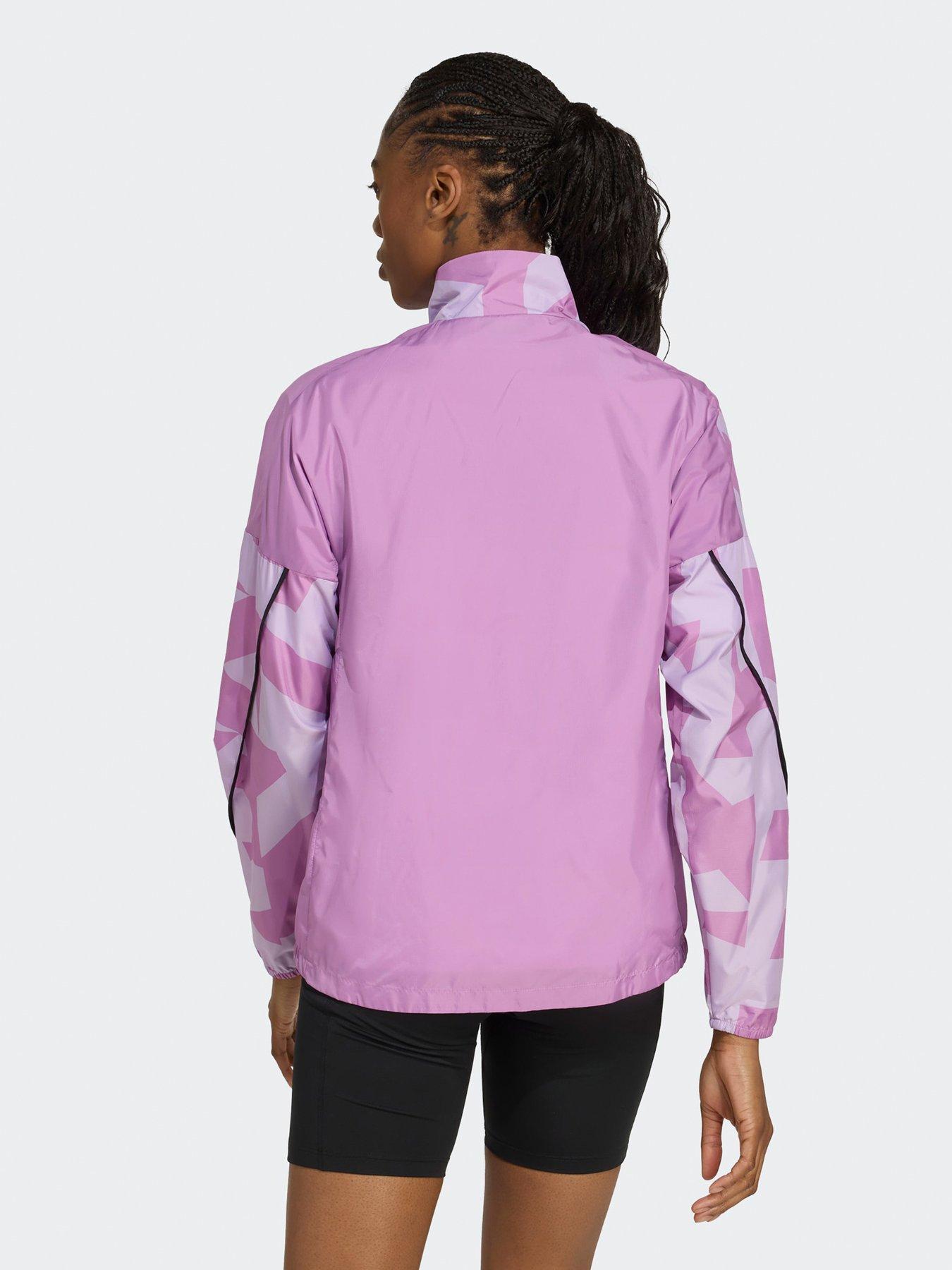 Image 2 of 5 of adidas Terrex Womens Outdoor Multi Printed Wind Jacket - Purple