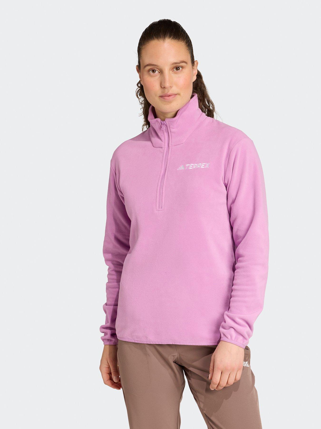 Image 1 of 5 of adidas Terrex Womens Outdoor Multi Essentials 1/2 Zip Fleece Jacket - Purple