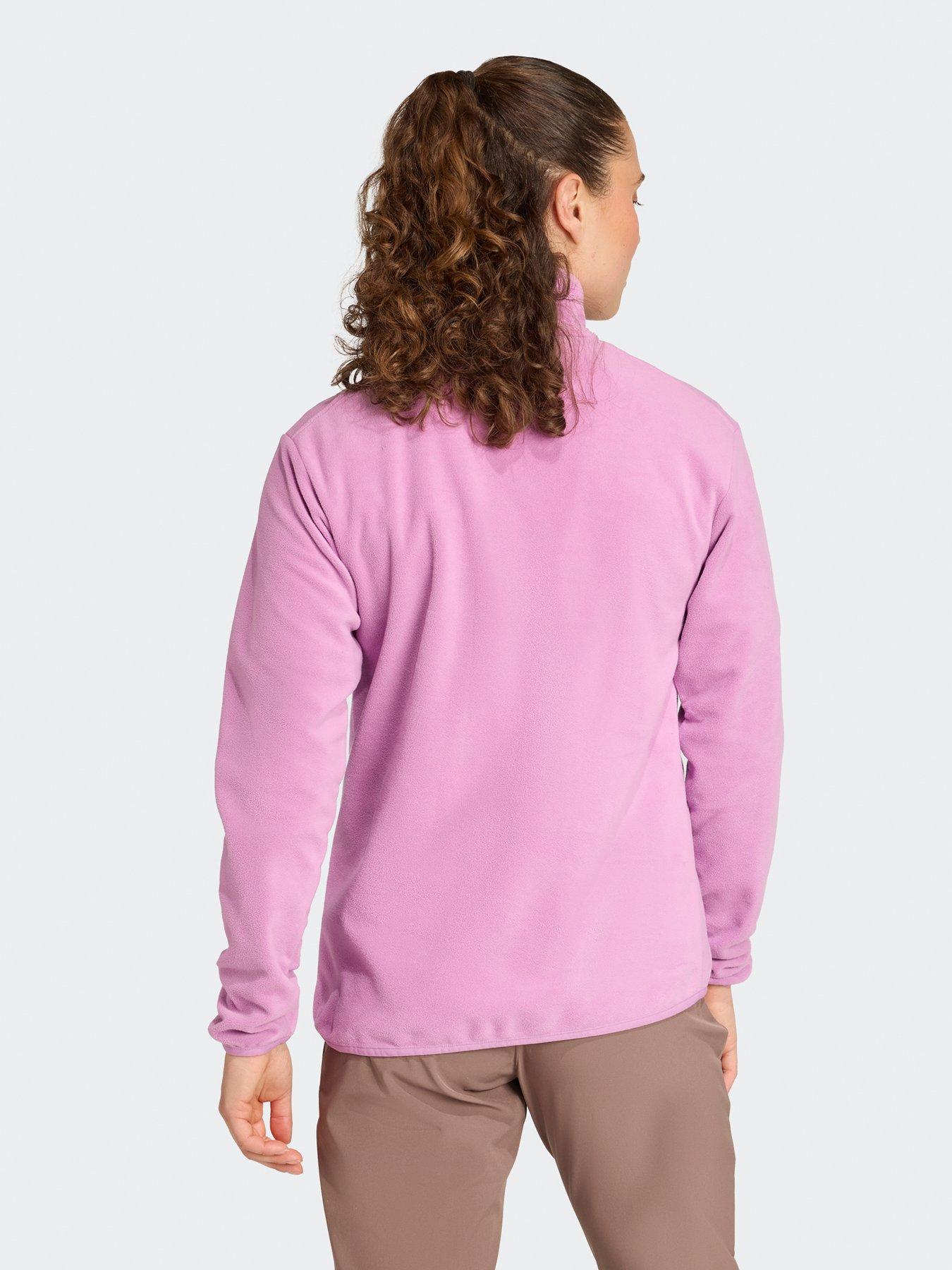 Image 2 of 5 of adidas Terrex Womens Outdoor Multi Essentials 1/2 Zip Fleece Jacket - Purple